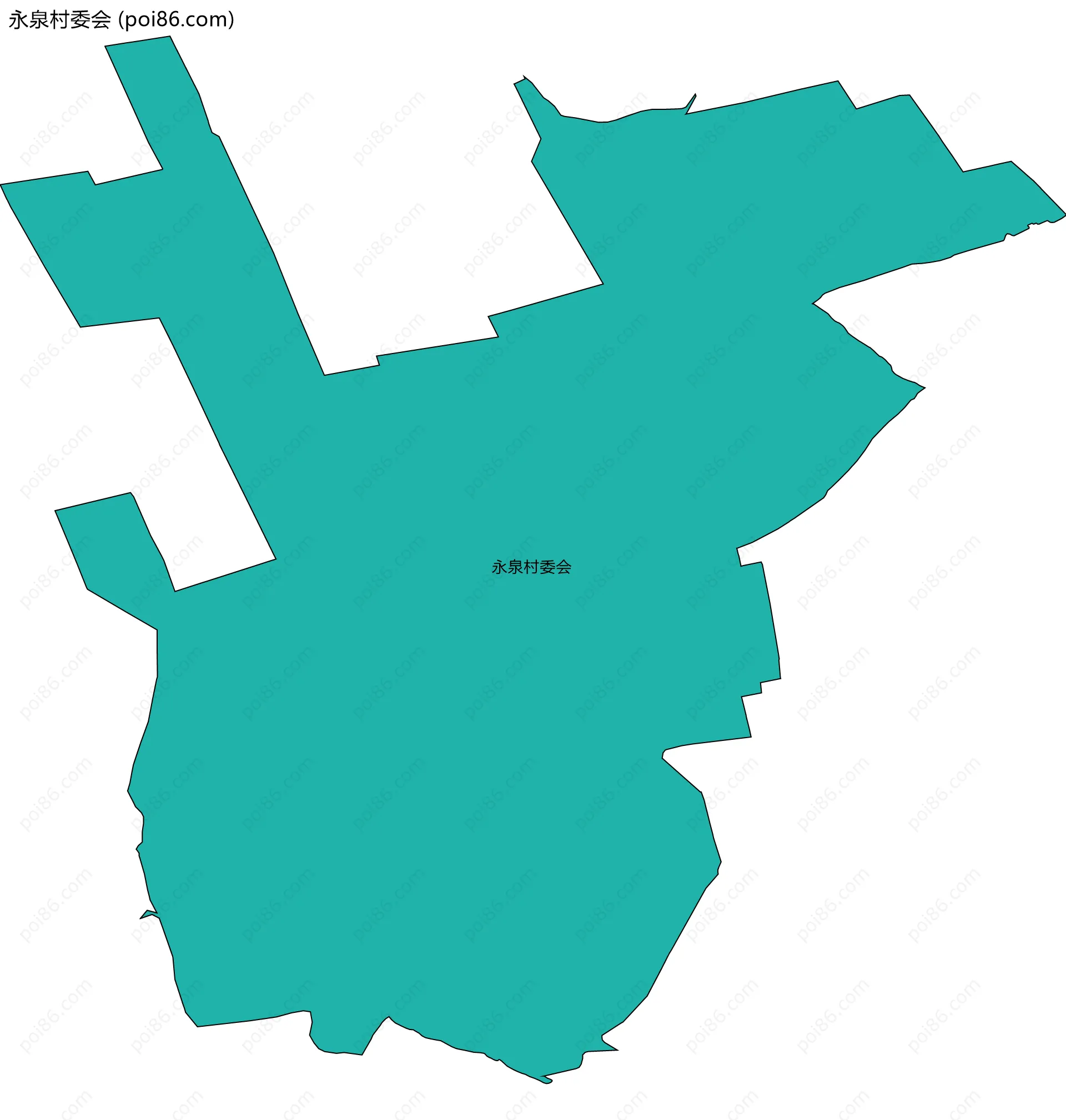 永泉村委会边界地图