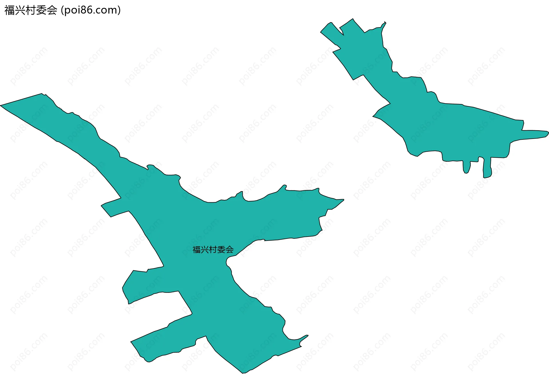 福兴村委会边界地图