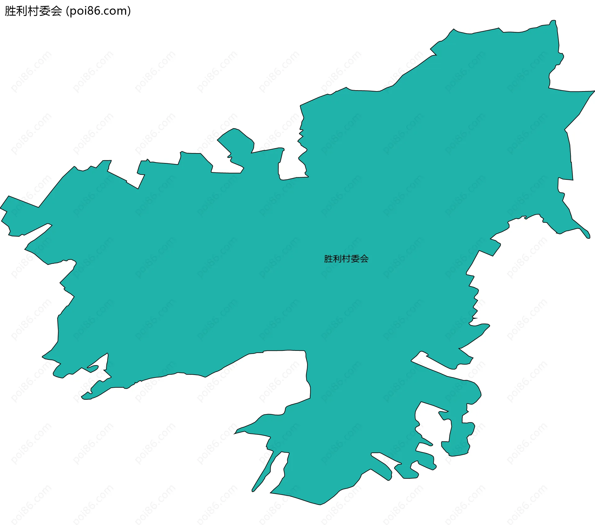 胜利村委会边界地图