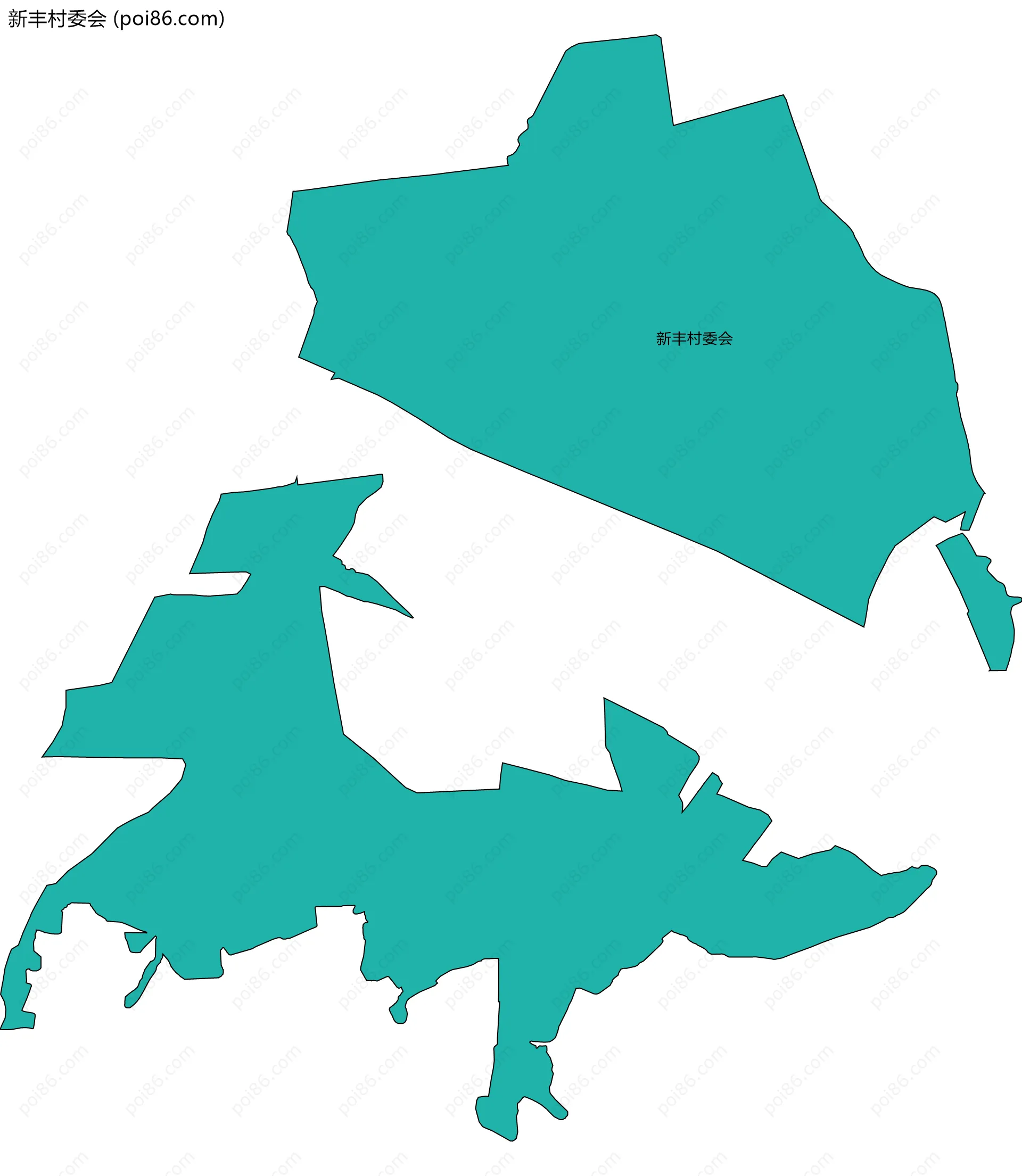 新丰村委会边界地图