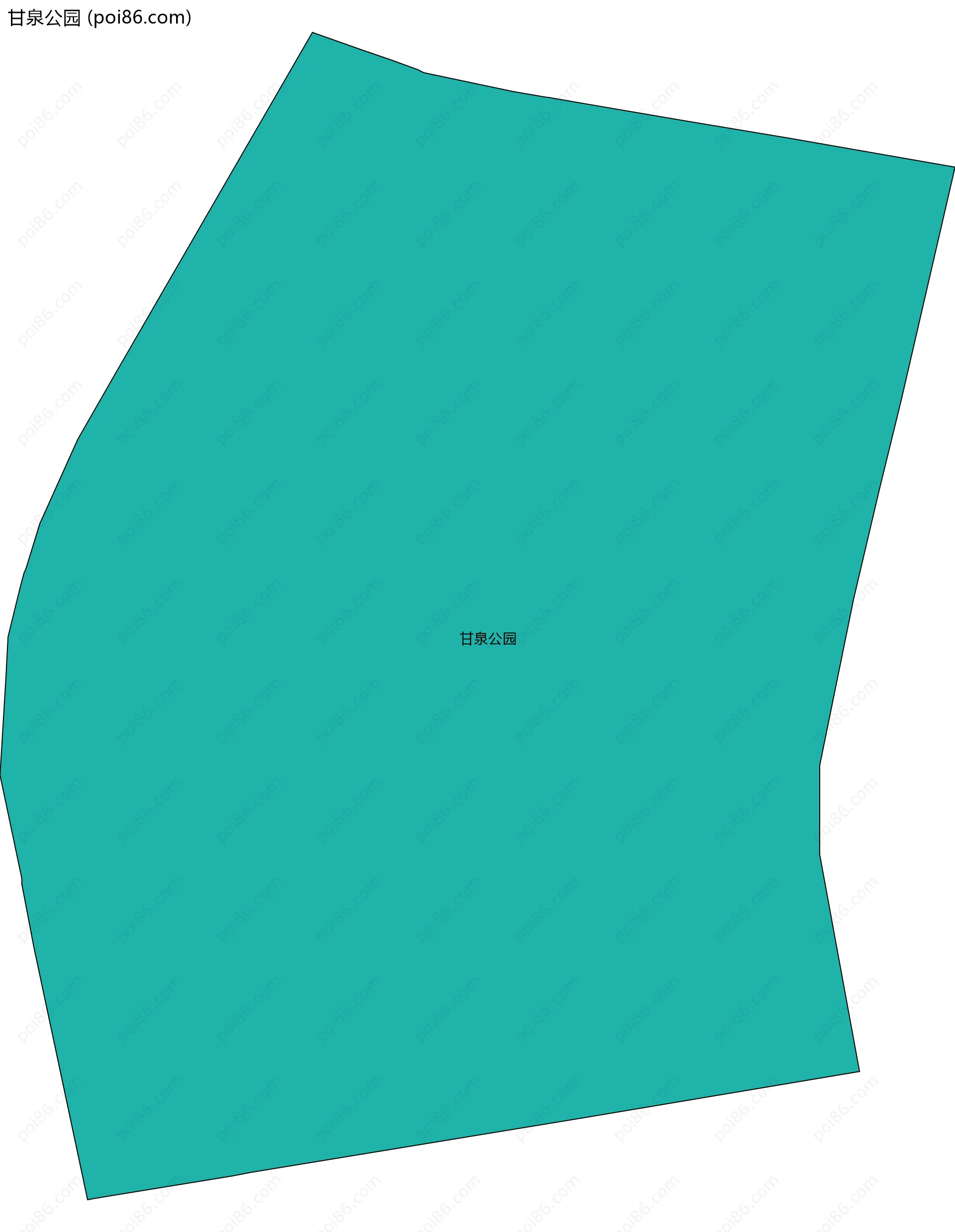 甘泉公园边界地图