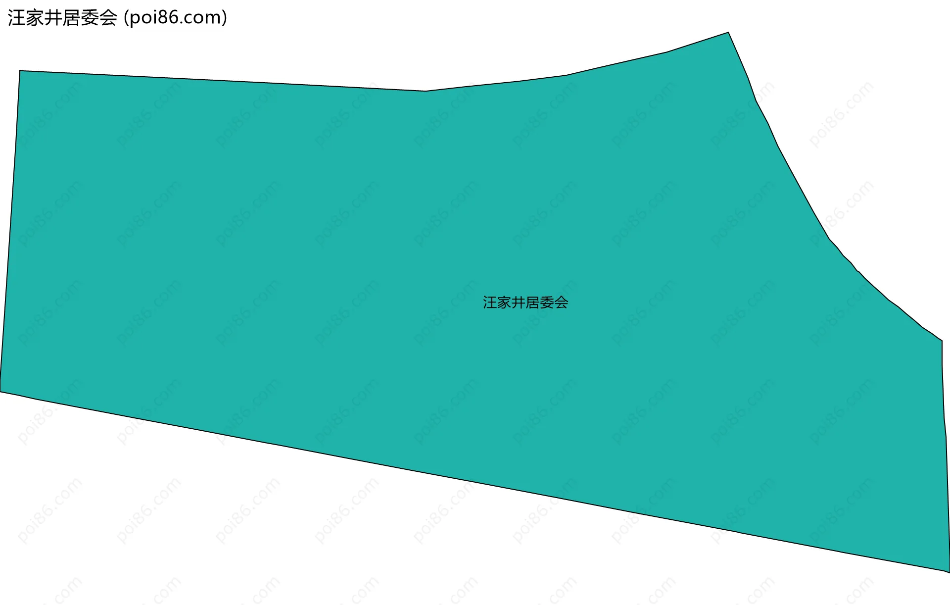 汪家井居委会边界地图