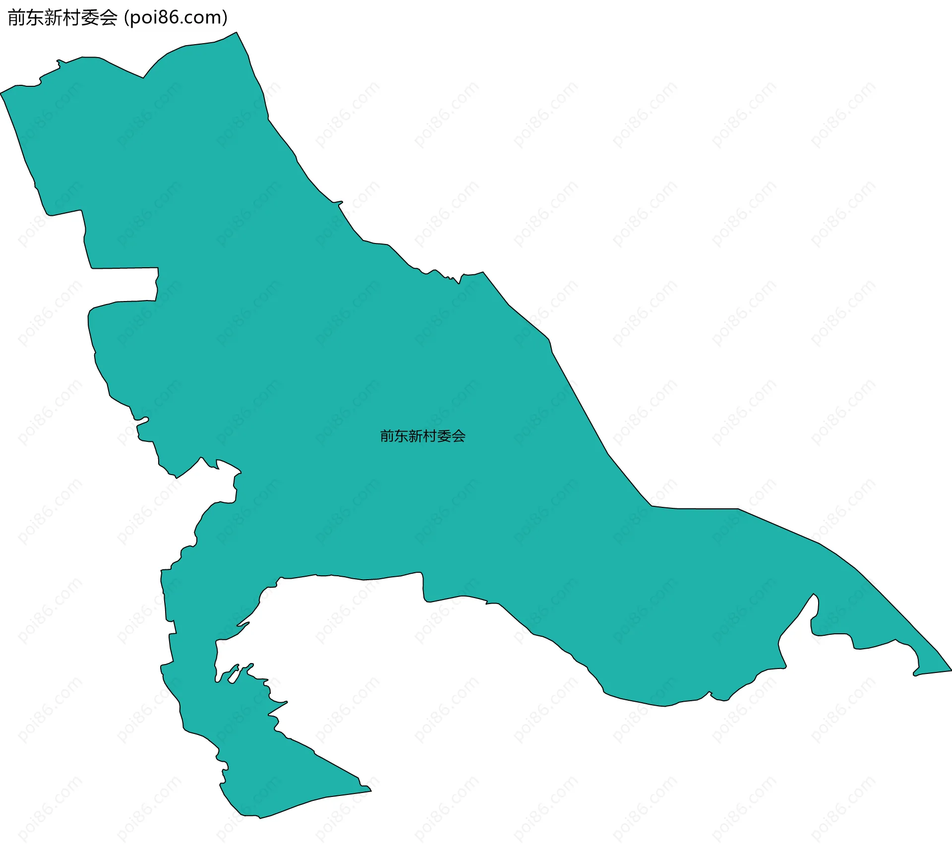 前东新村委会边界地图