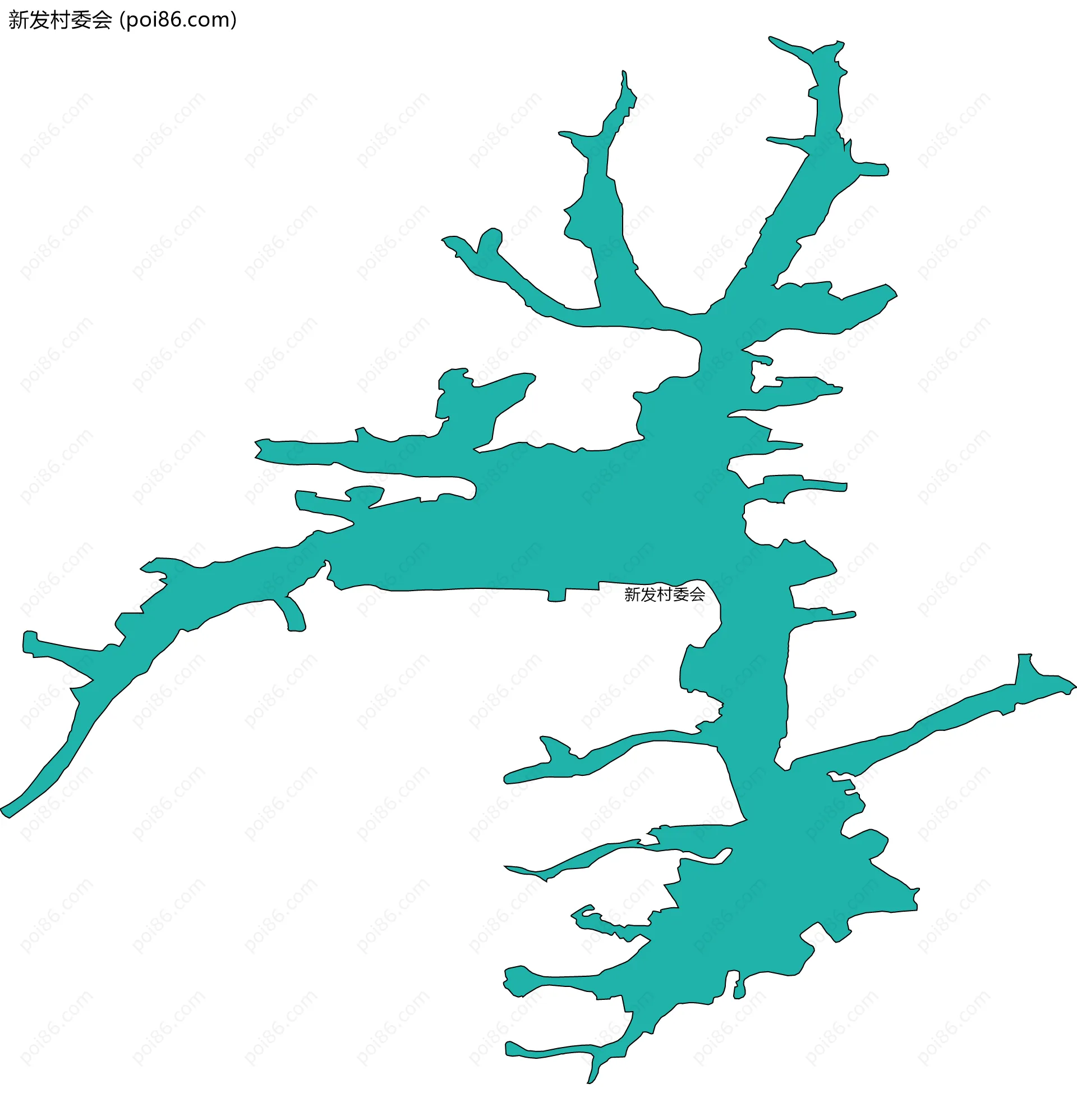 新发村委会边界地图