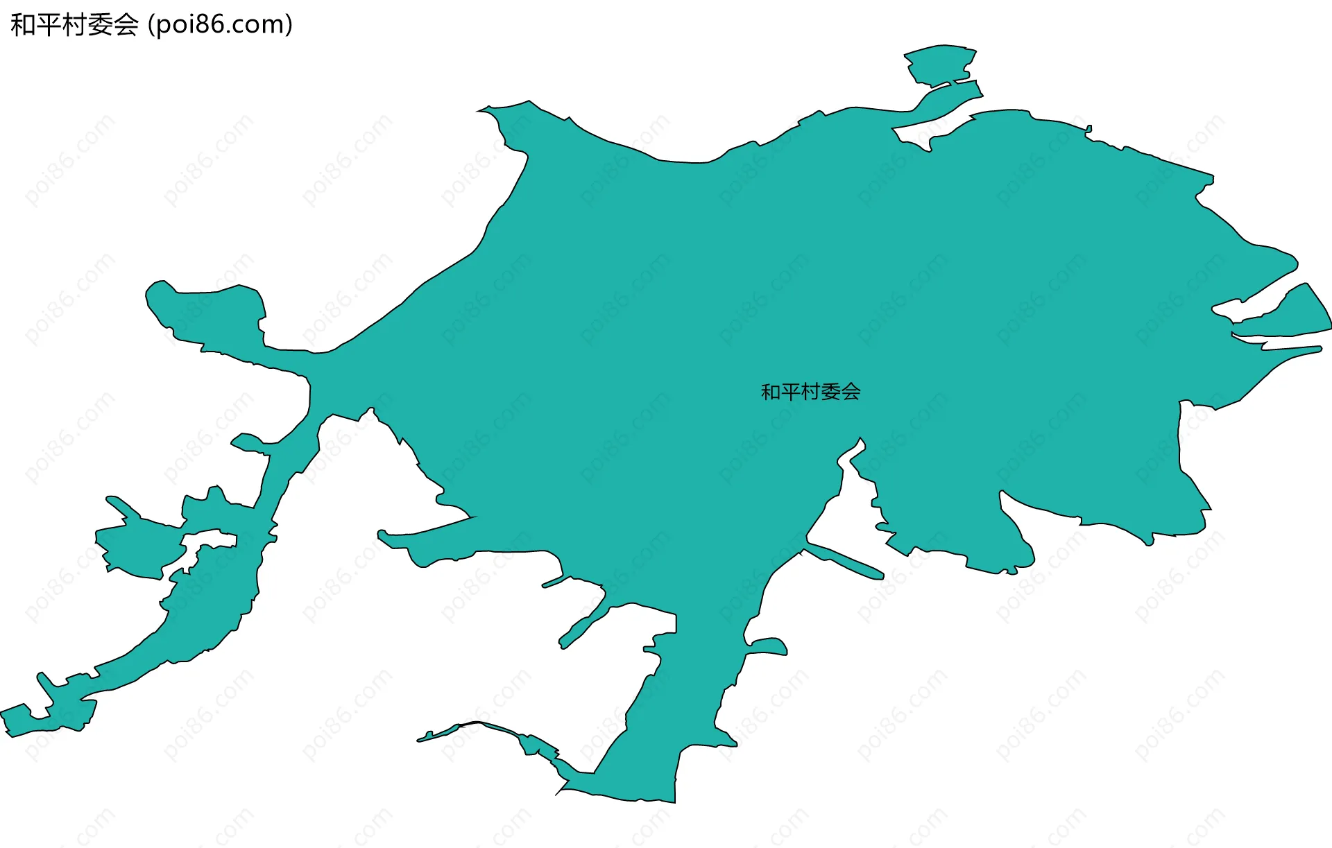 和平村委会边界地图