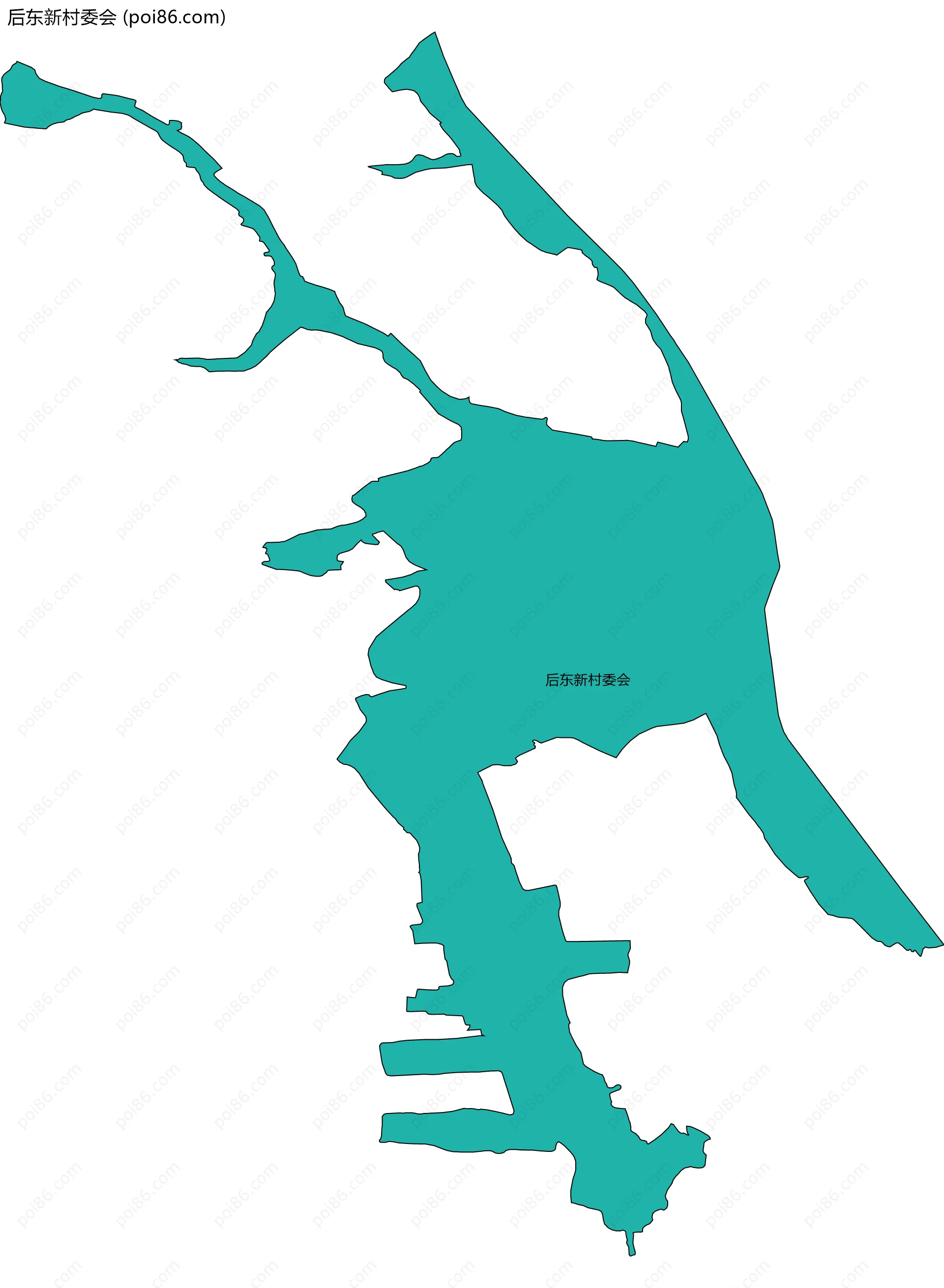 后东新村委会边界地图