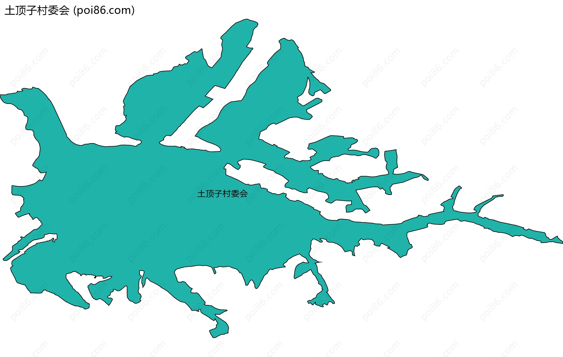 土顶子村委会边界地图