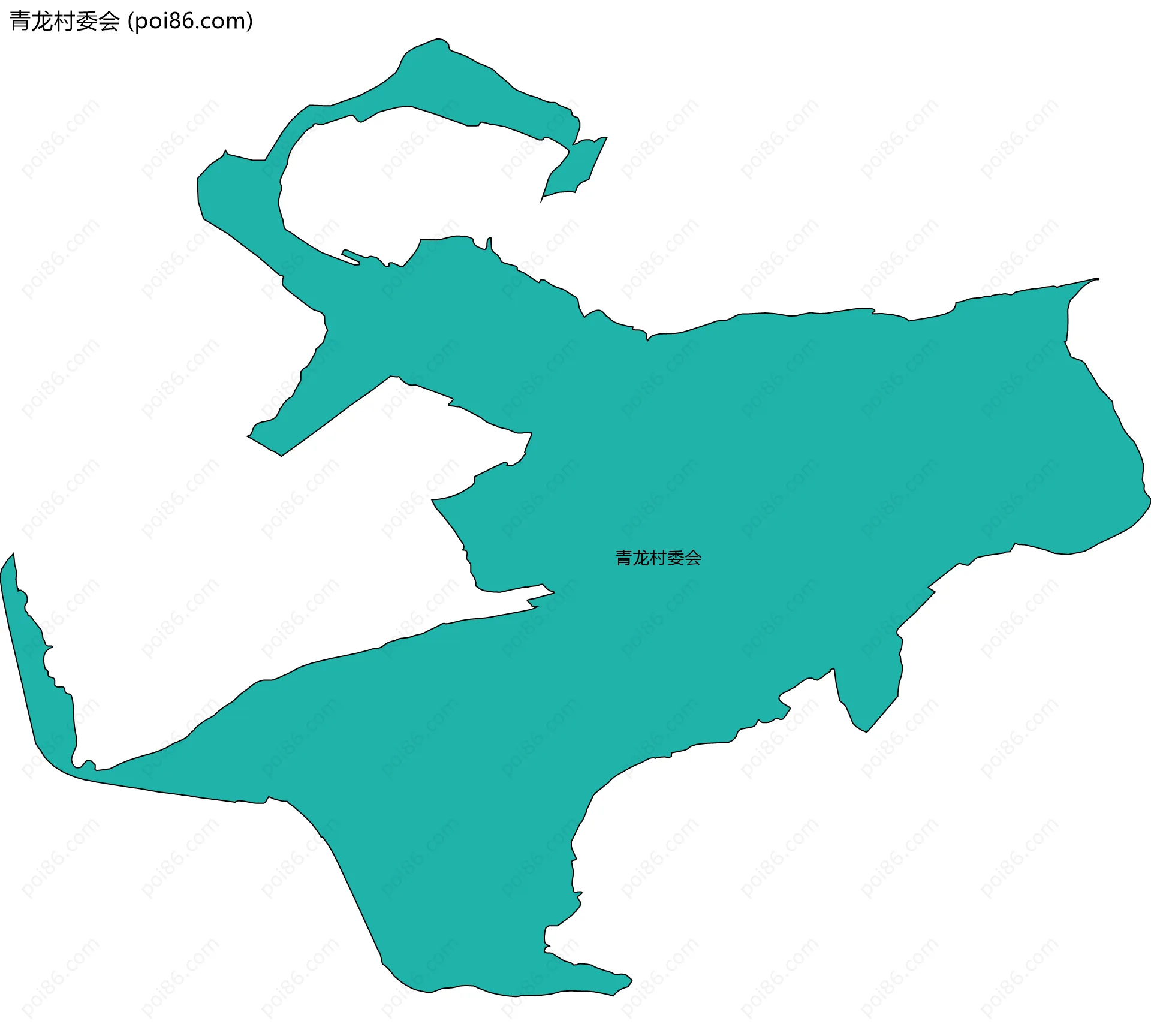 青龙村委会边界地图