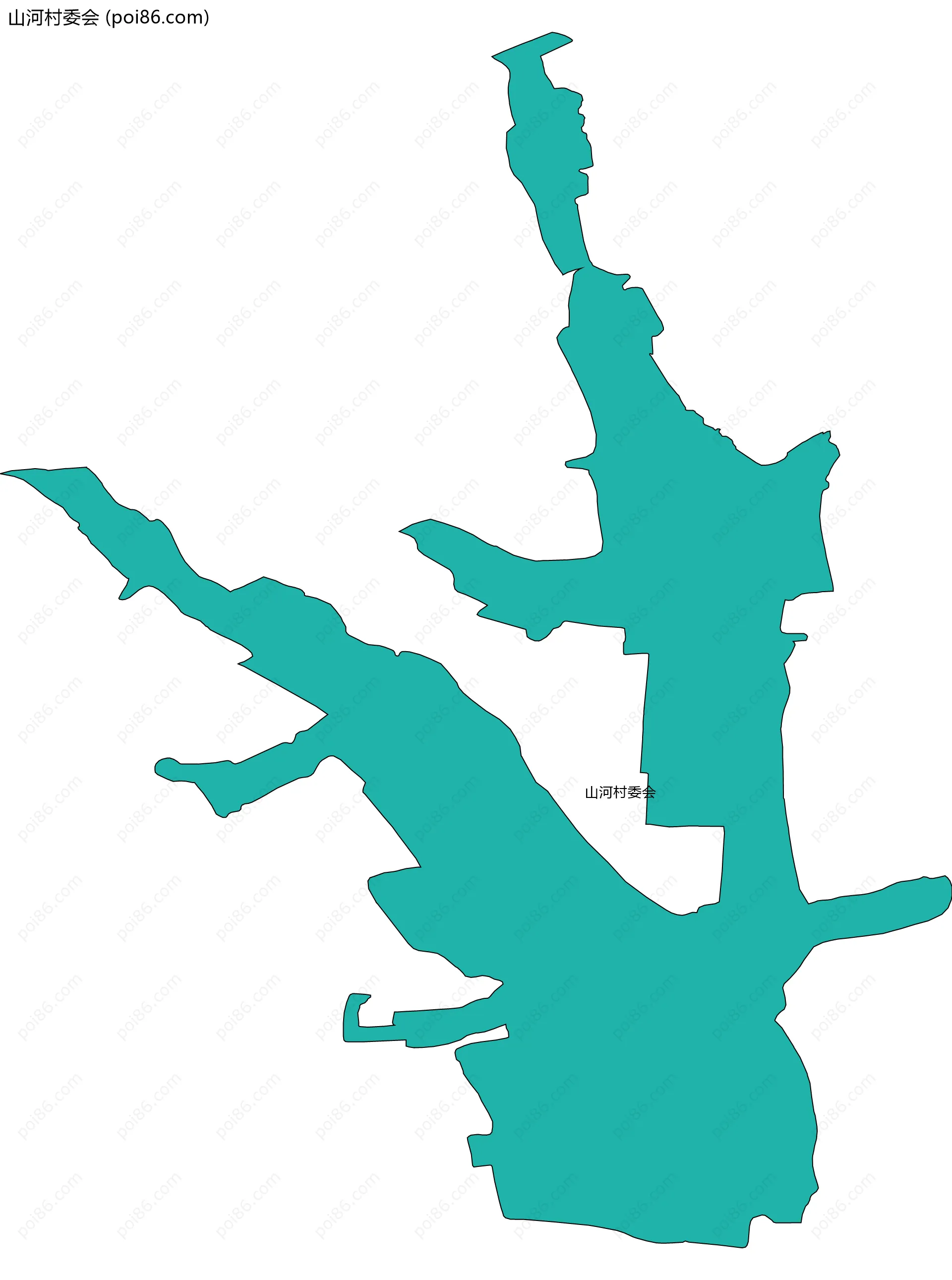 山河村委会边界地图