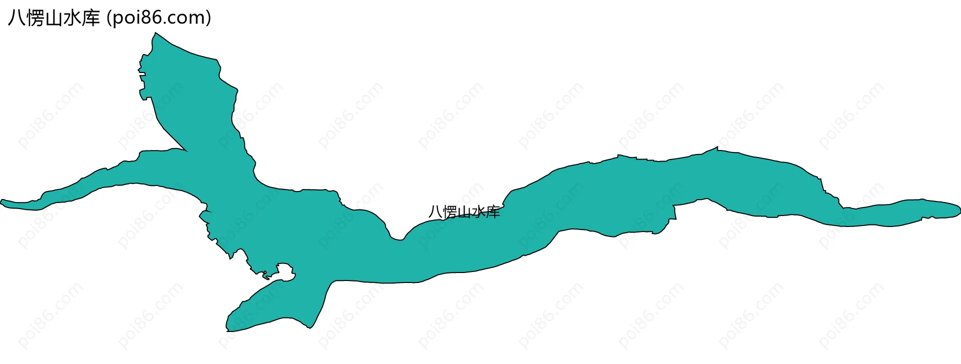 八愣山水库边界地图
