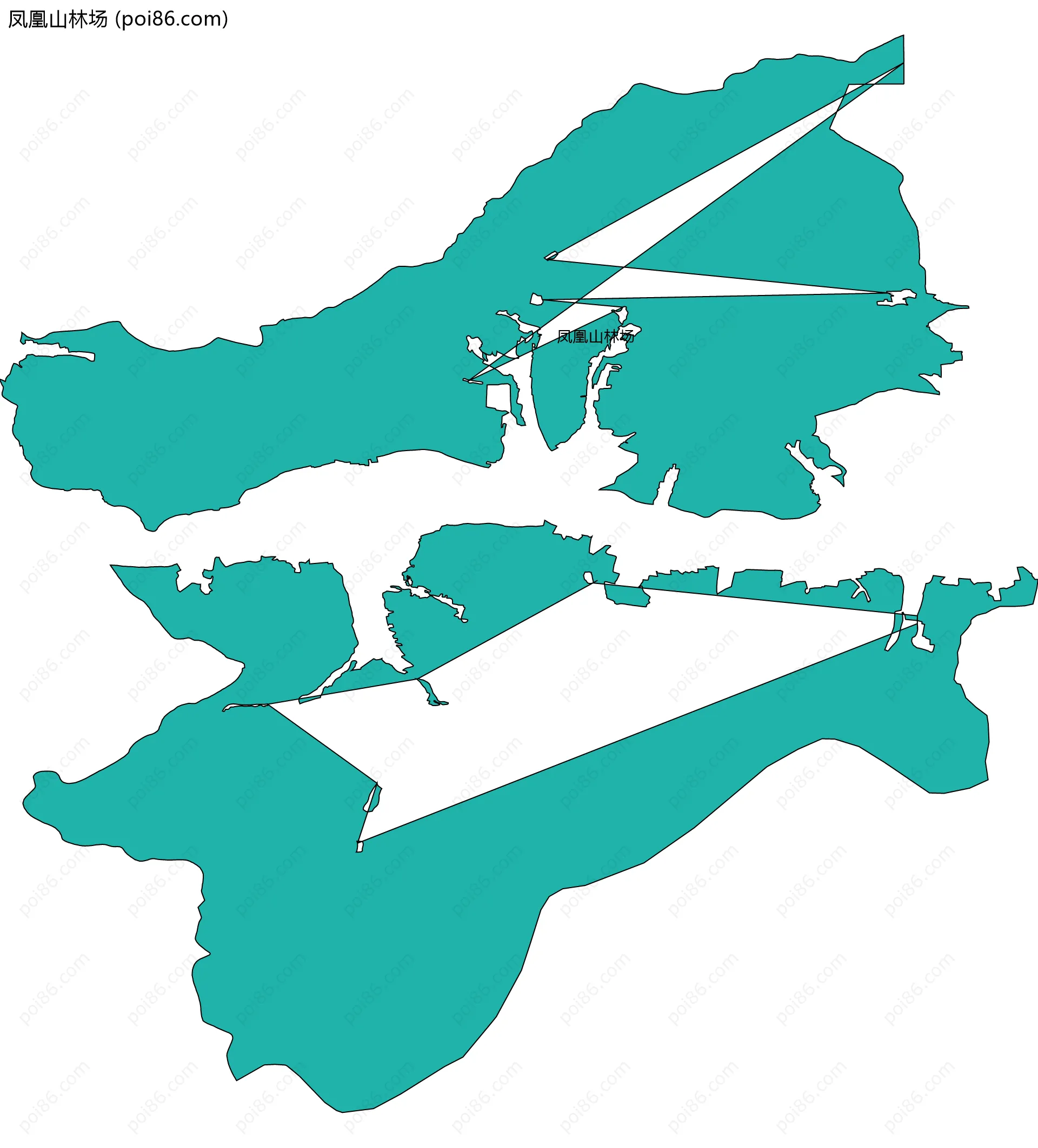 凤凰山林场边界地图