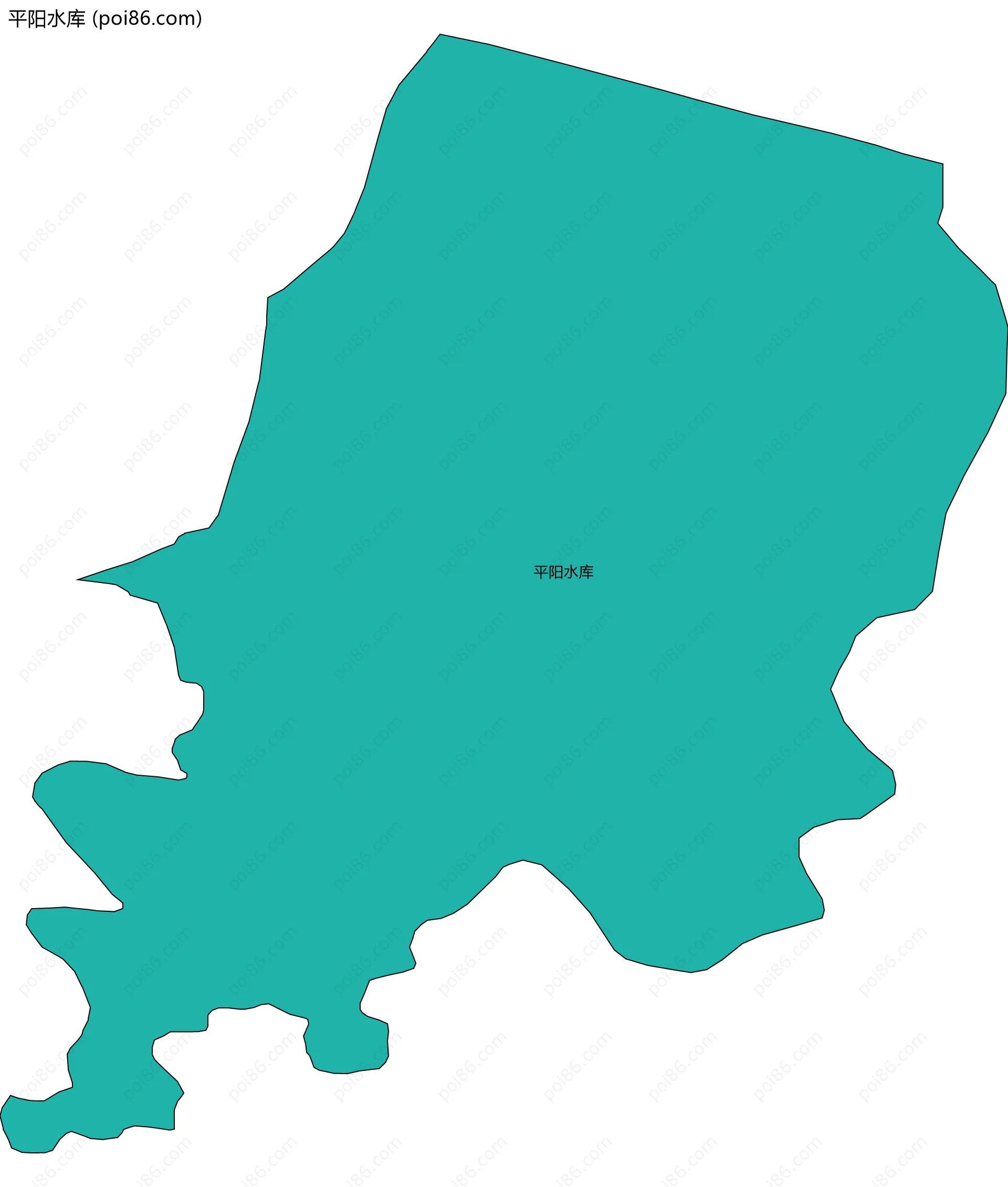 平阳水库边界地图