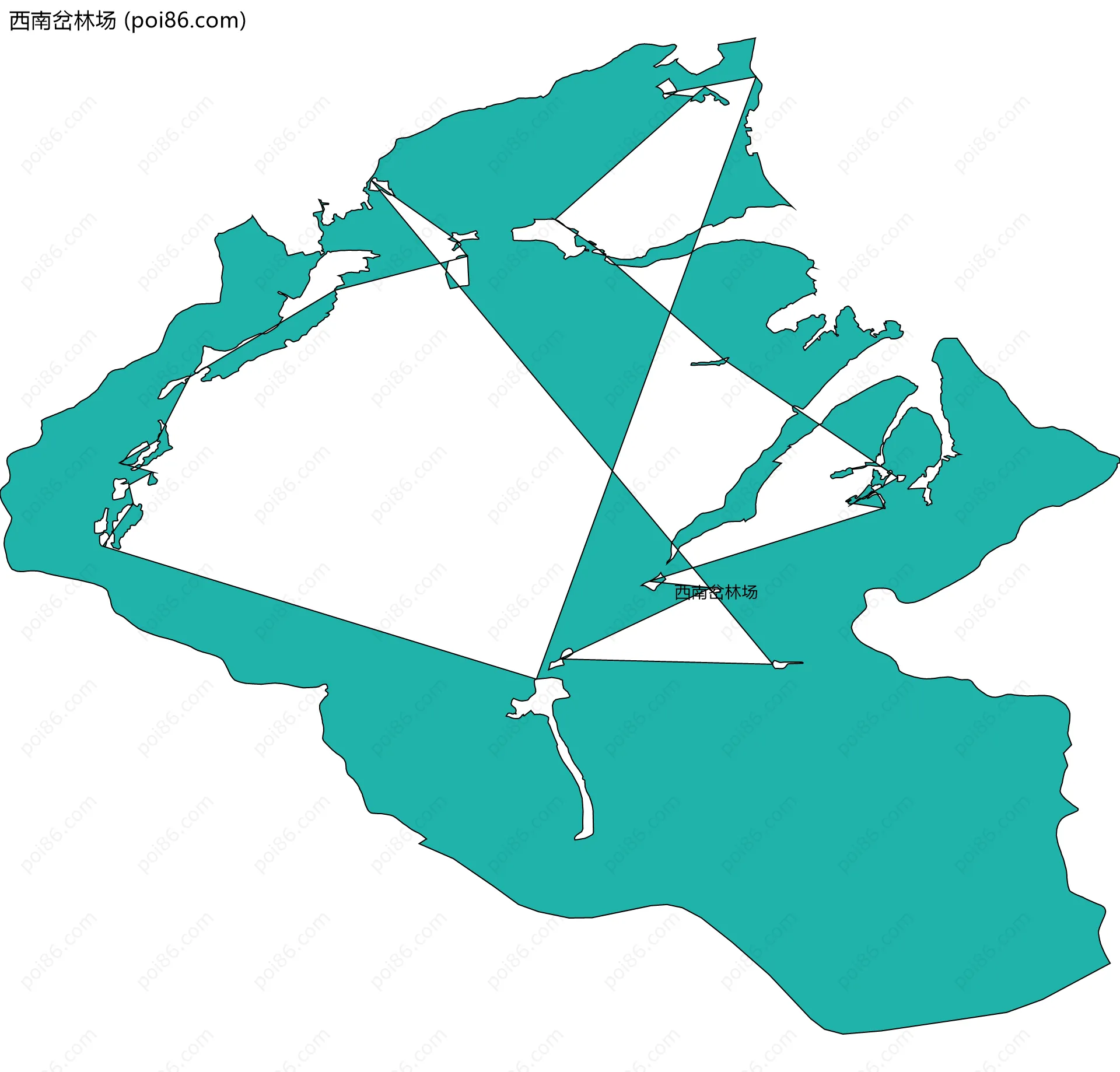 西南岔林场边界地图