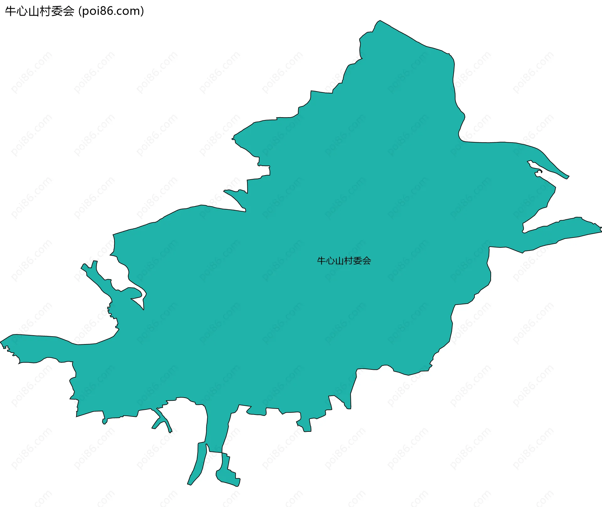 牛心山村委会边界地图