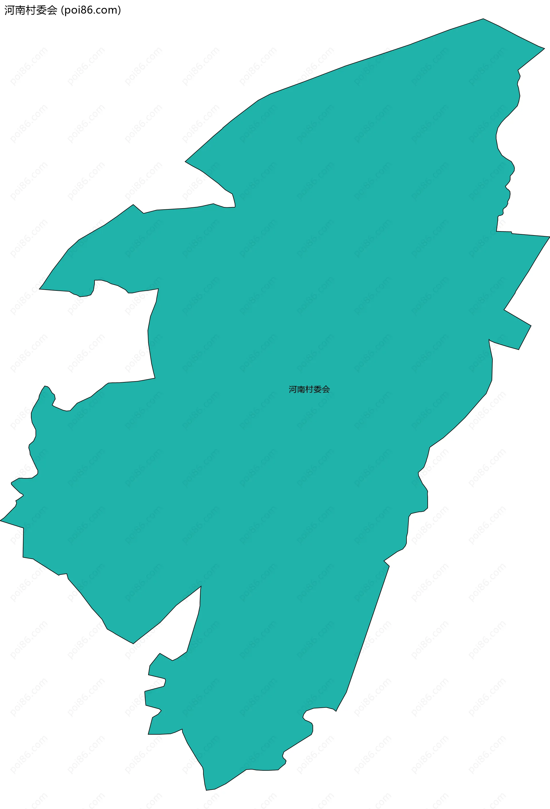 河南村委会边界地图