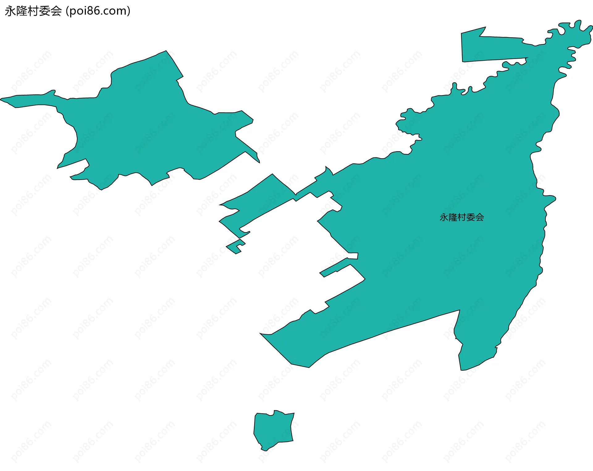 永隆村委会边界地图