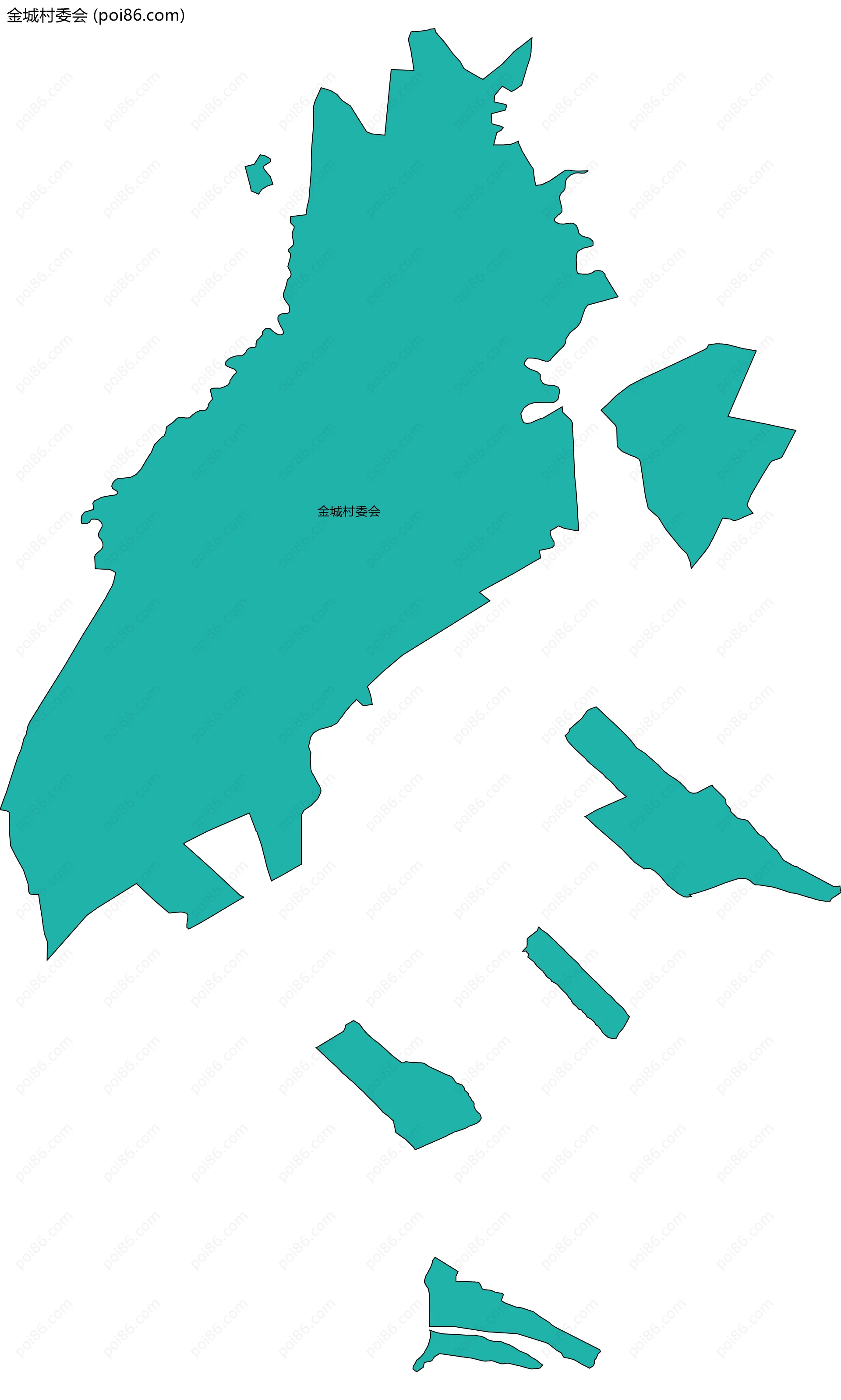金城村委会边界地图
