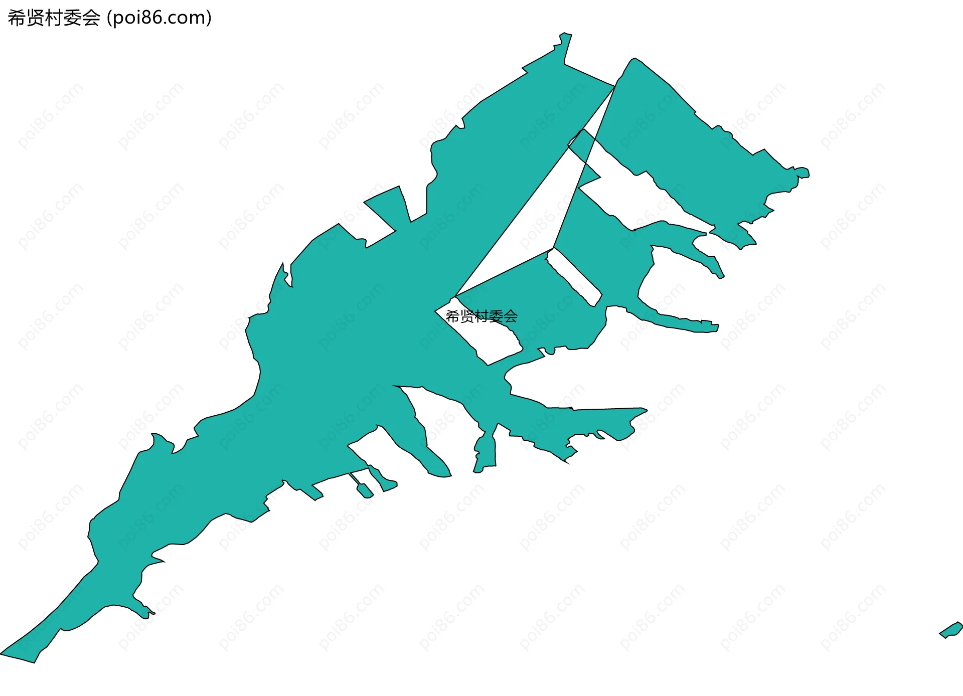 希贤村委会边界地图