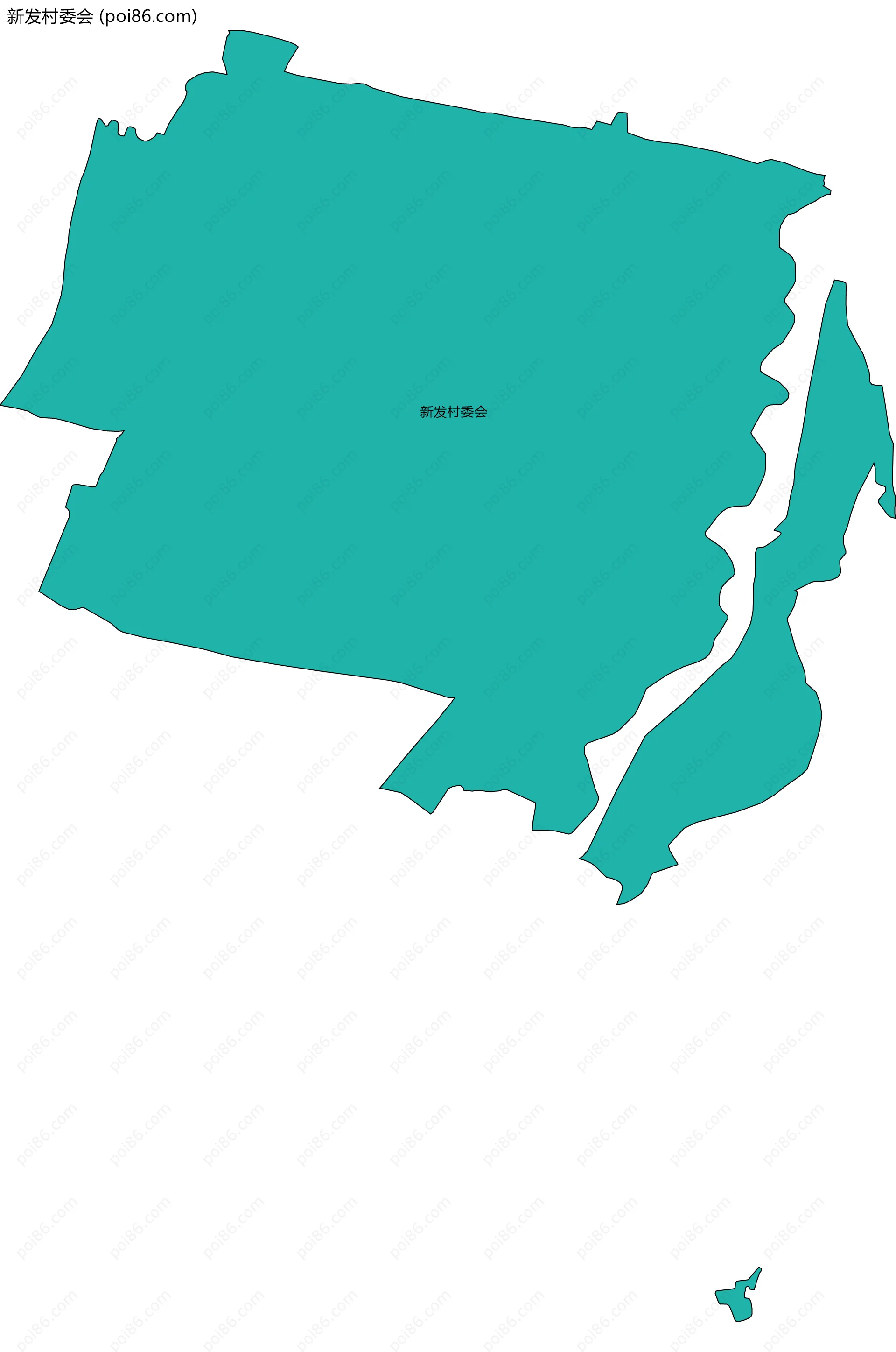 新发村委会边界地图