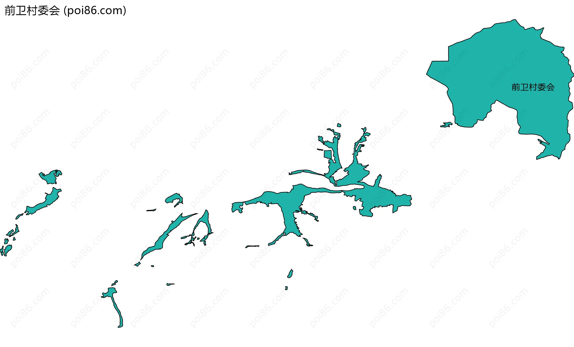 前卫村委会边界地图
