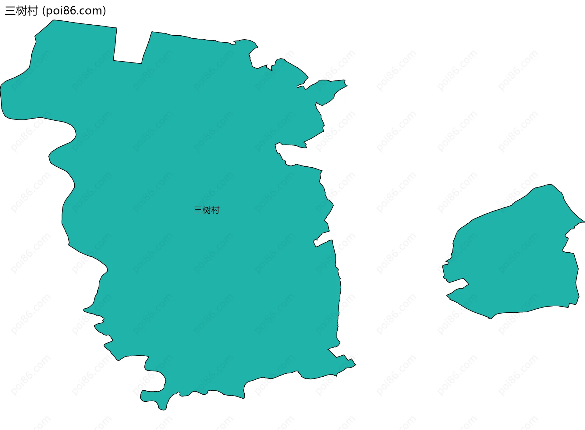 三树村边界地图