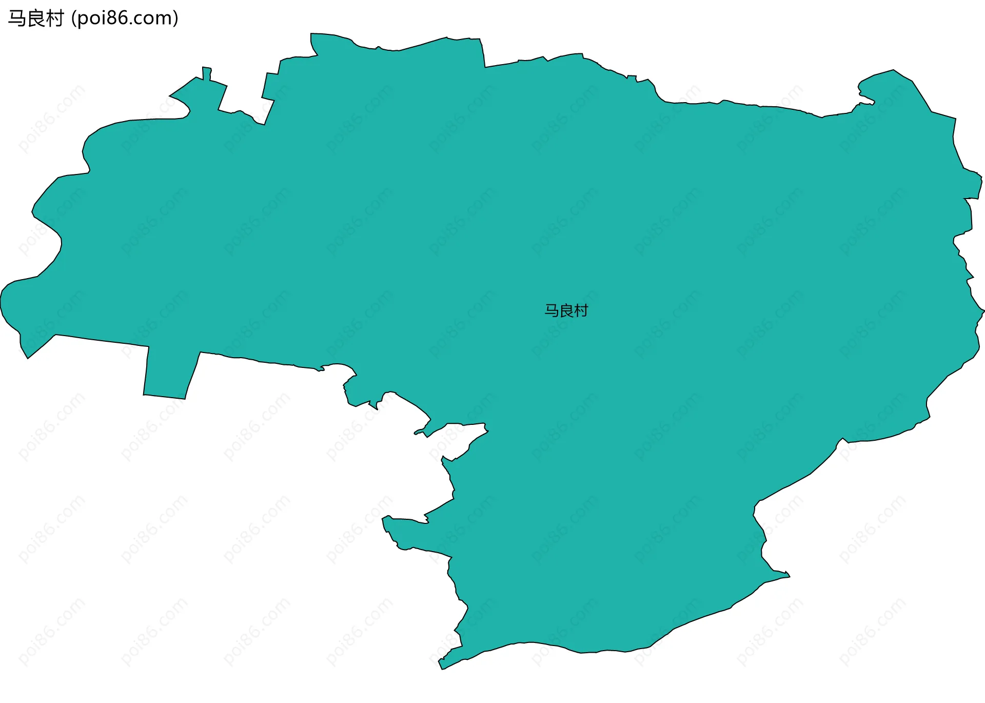 马良村边界地图