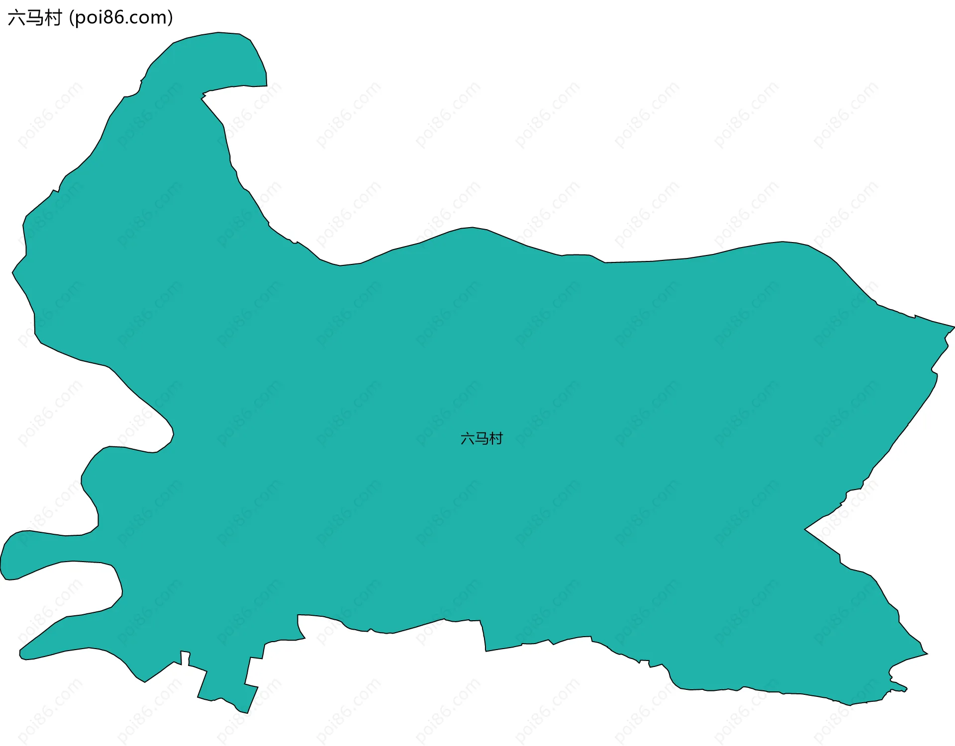 六马村边界地图