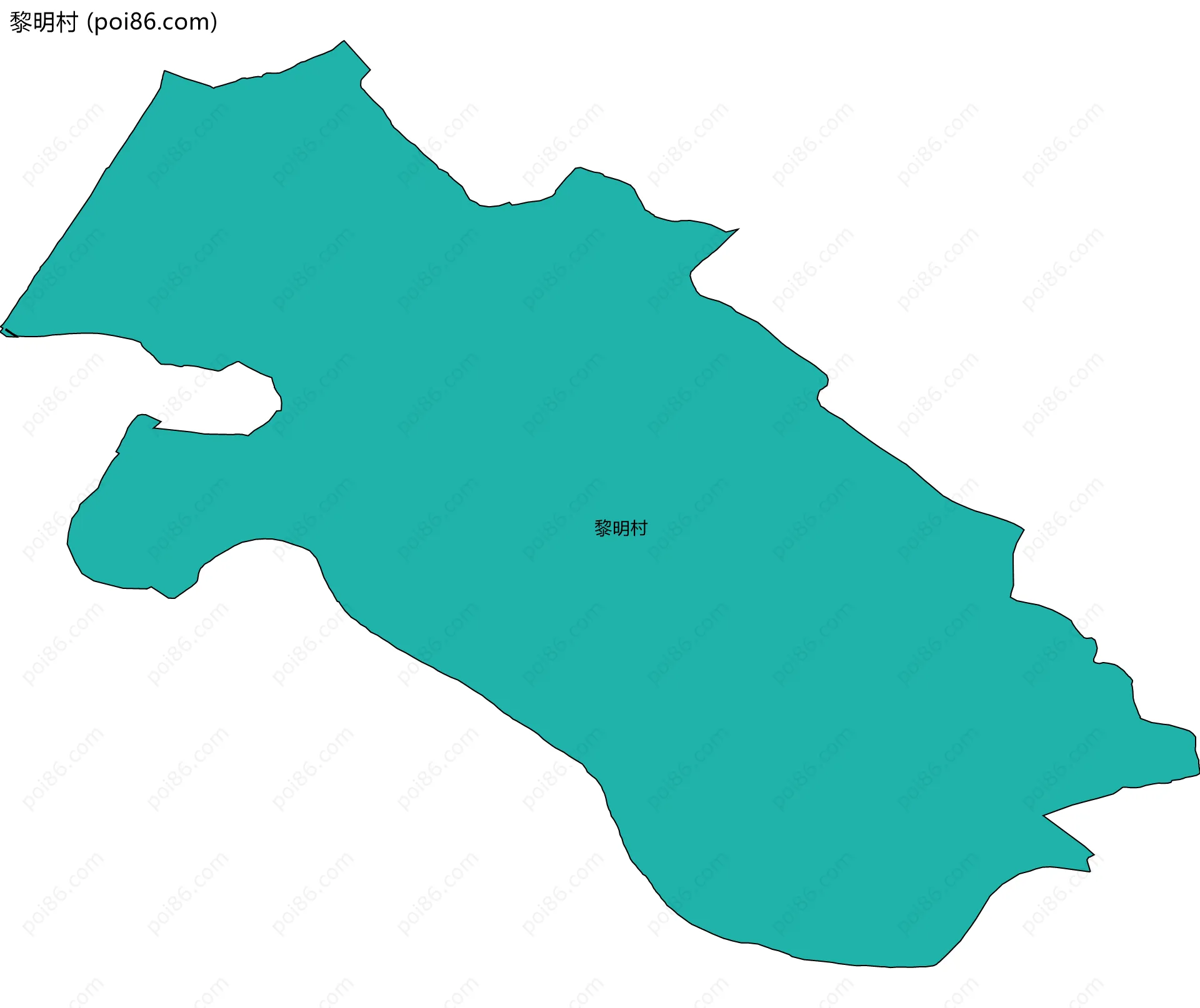 黎明村边界地图