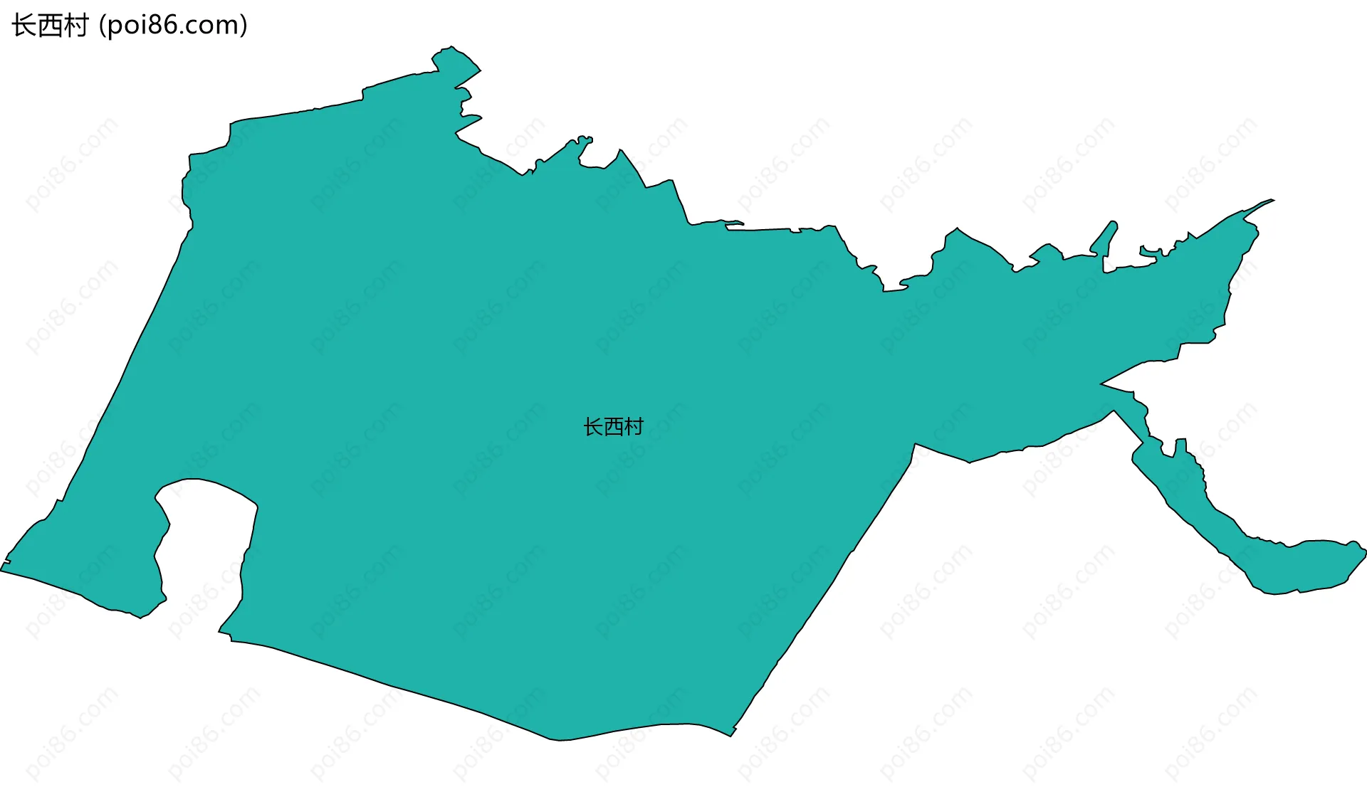 长西村边界地图