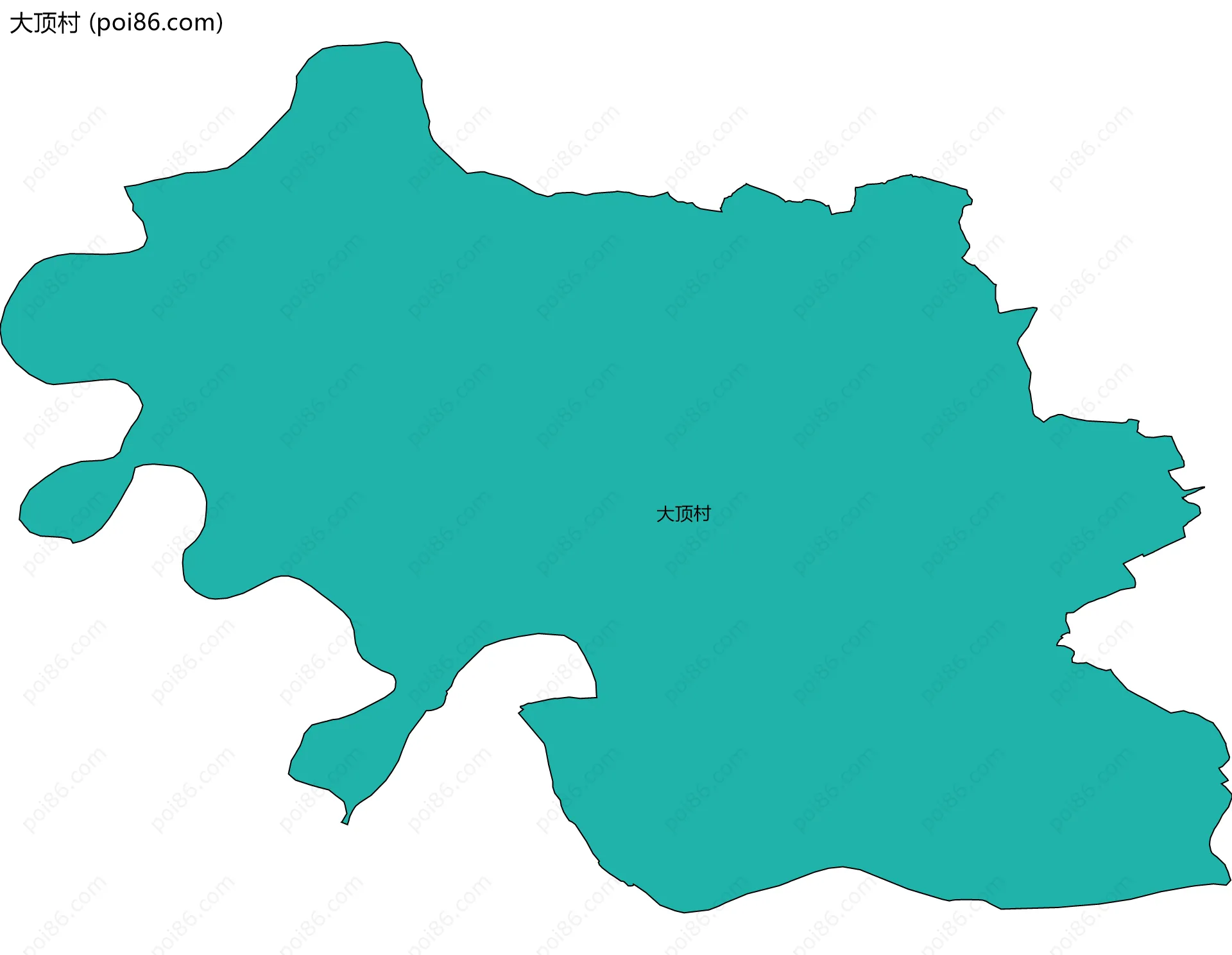 大顶村边界地图