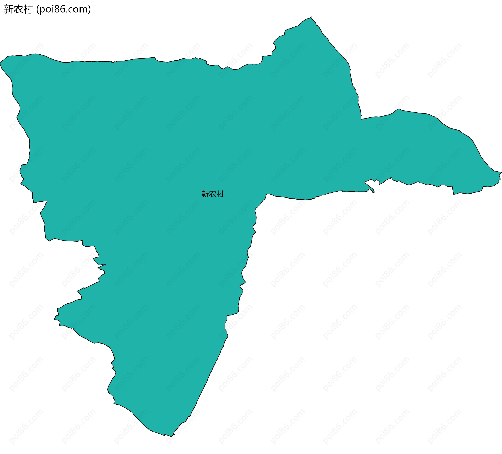 新农村边界地图