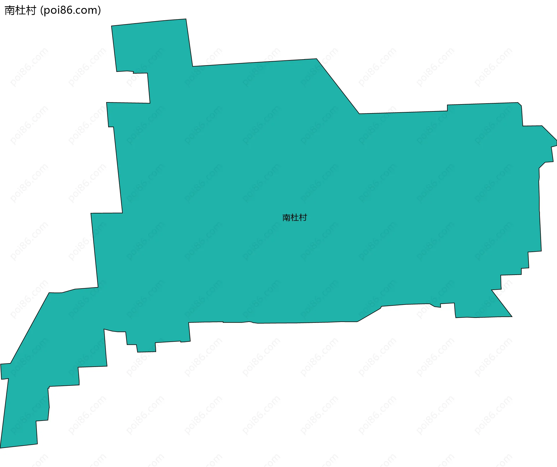 南杜村边界地图