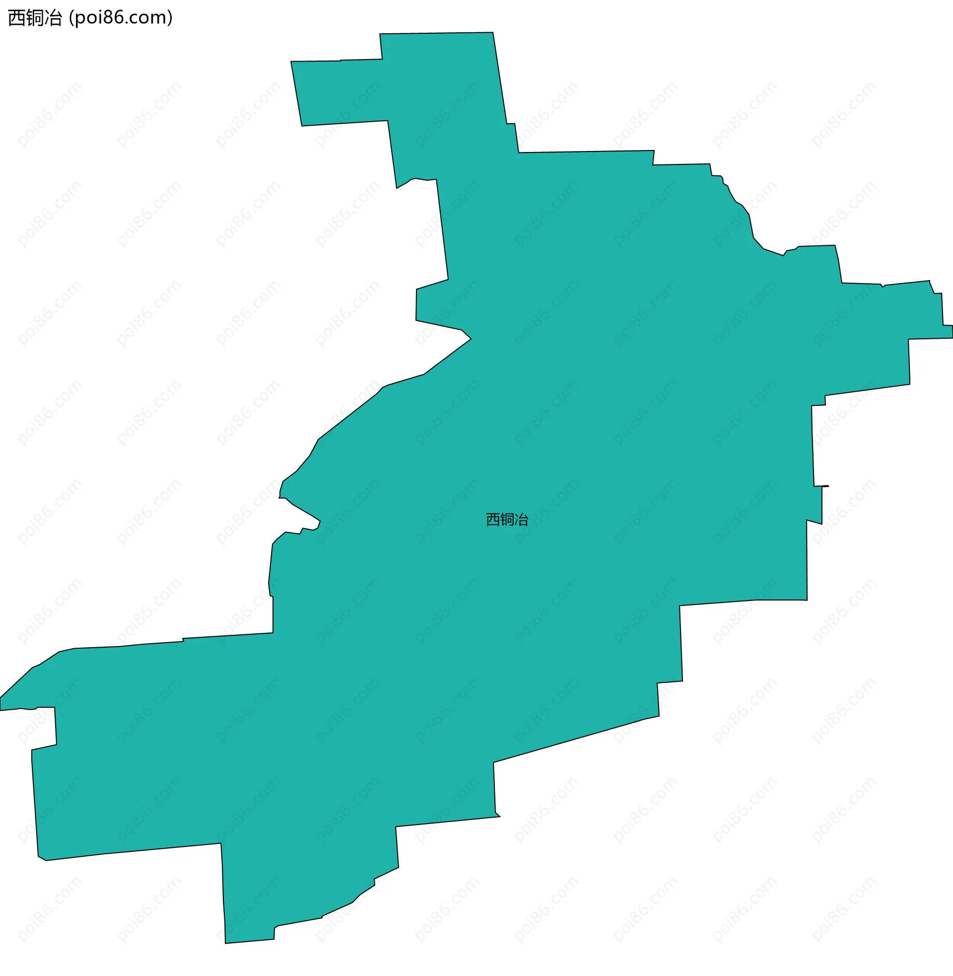 西铜冶边界地图