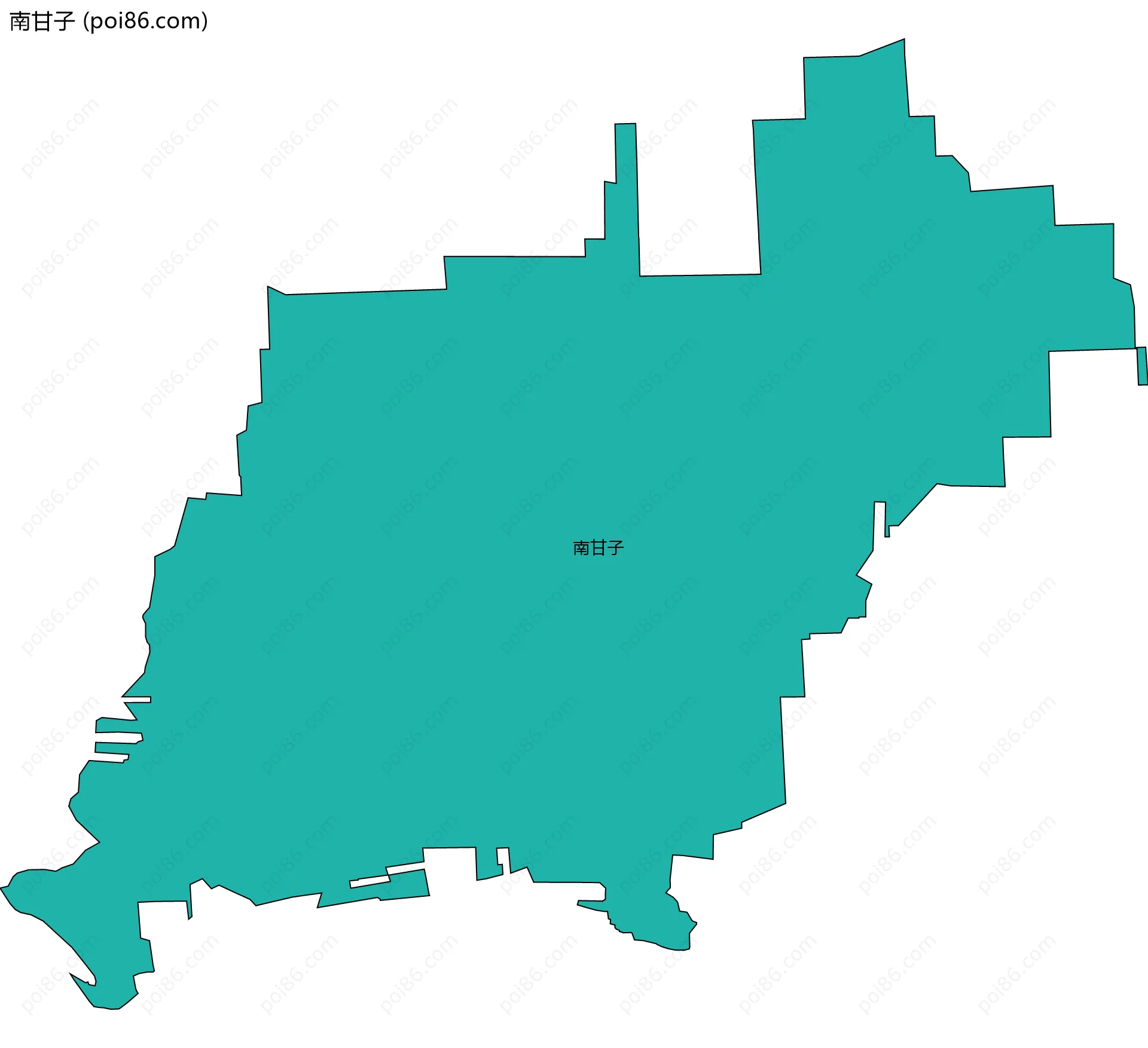 南甘子边界地图