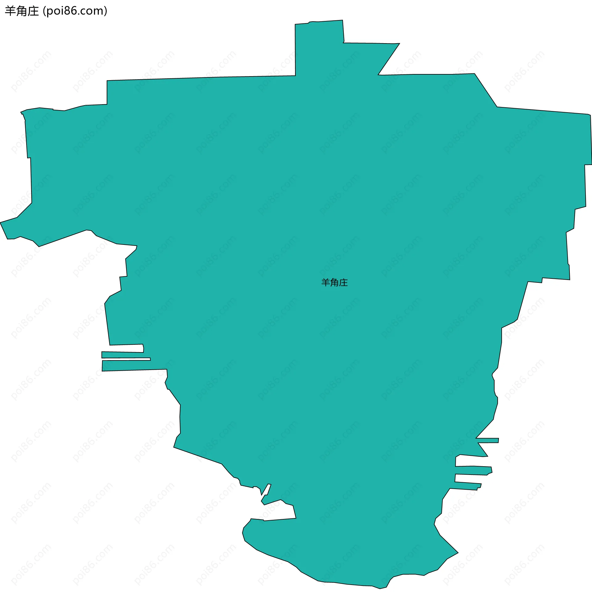羊角庄边界地图