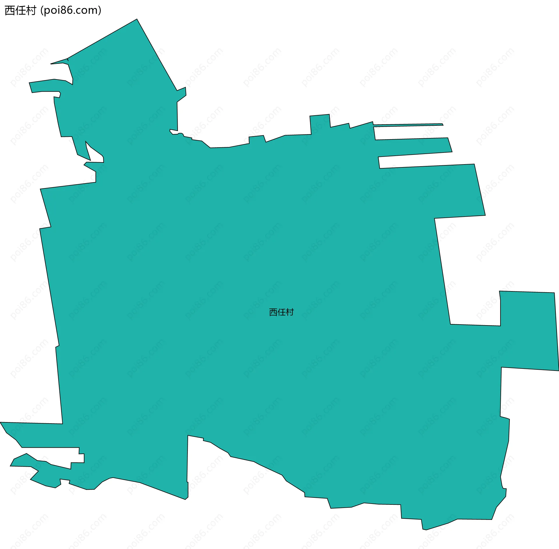 西任村边界地图