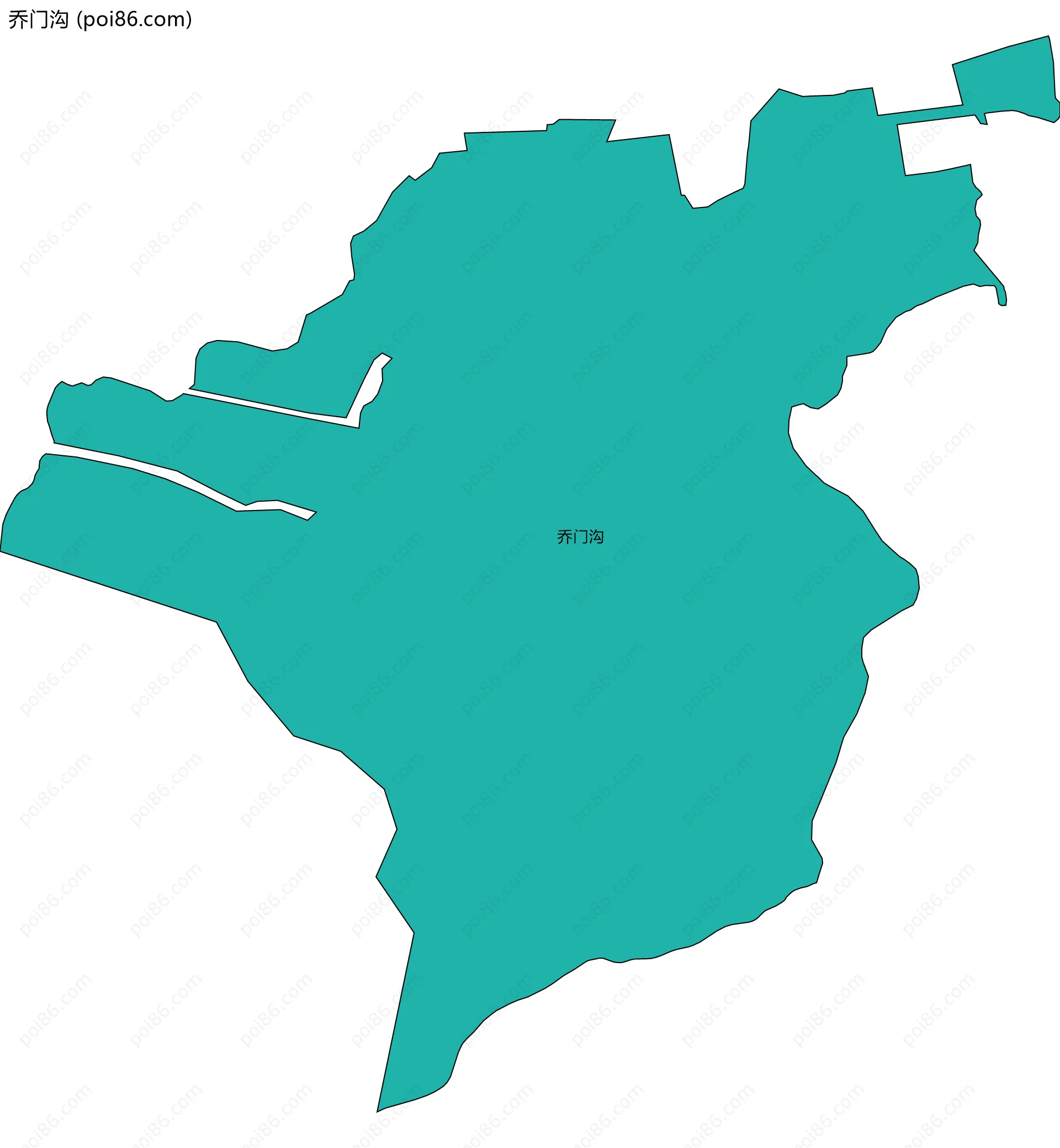 乔门沟边界地图