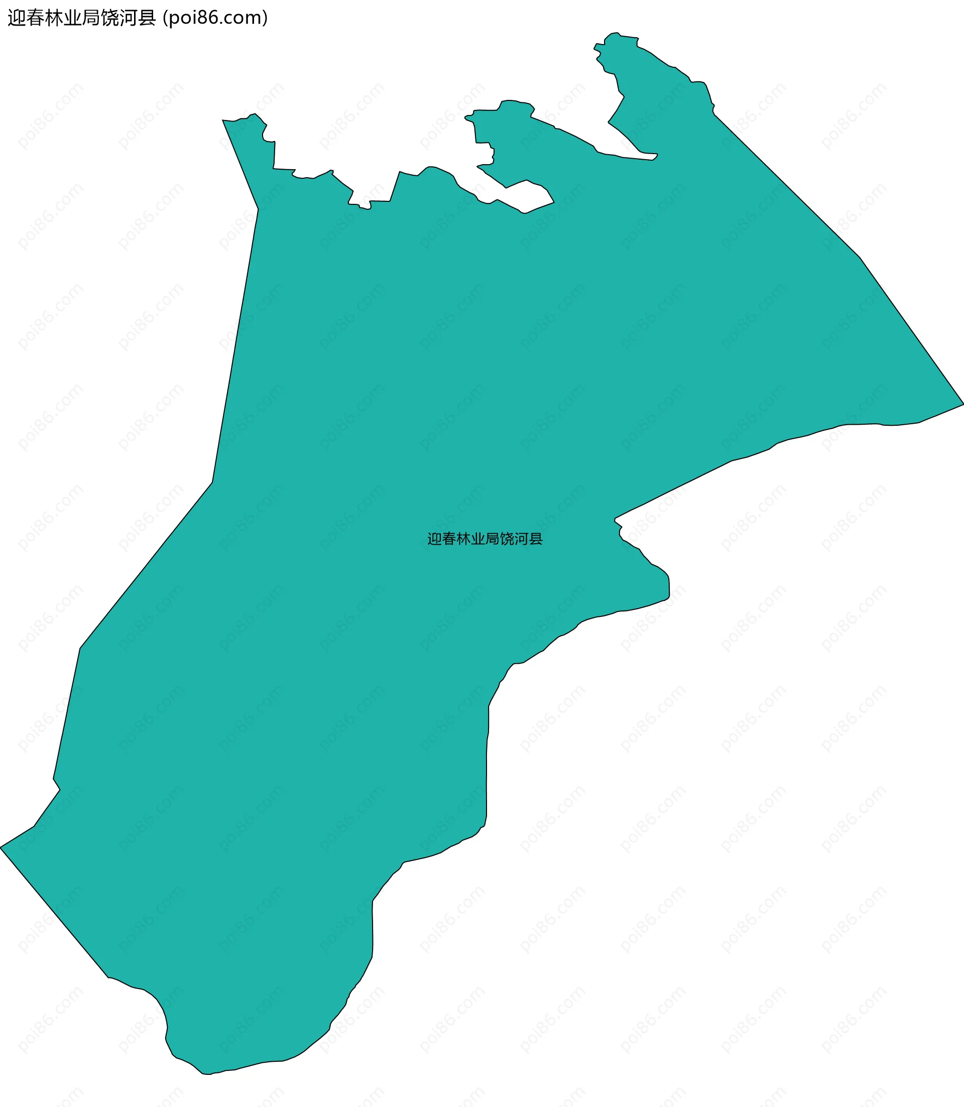 迎春林业局饶河县边界地图