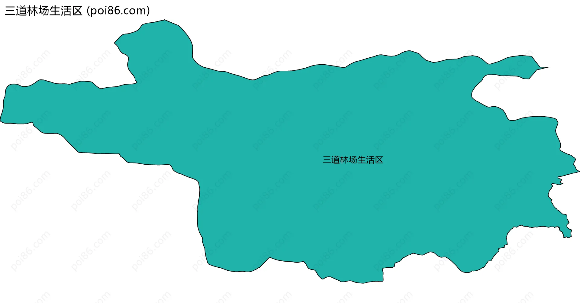 三道林场生活区边界地图