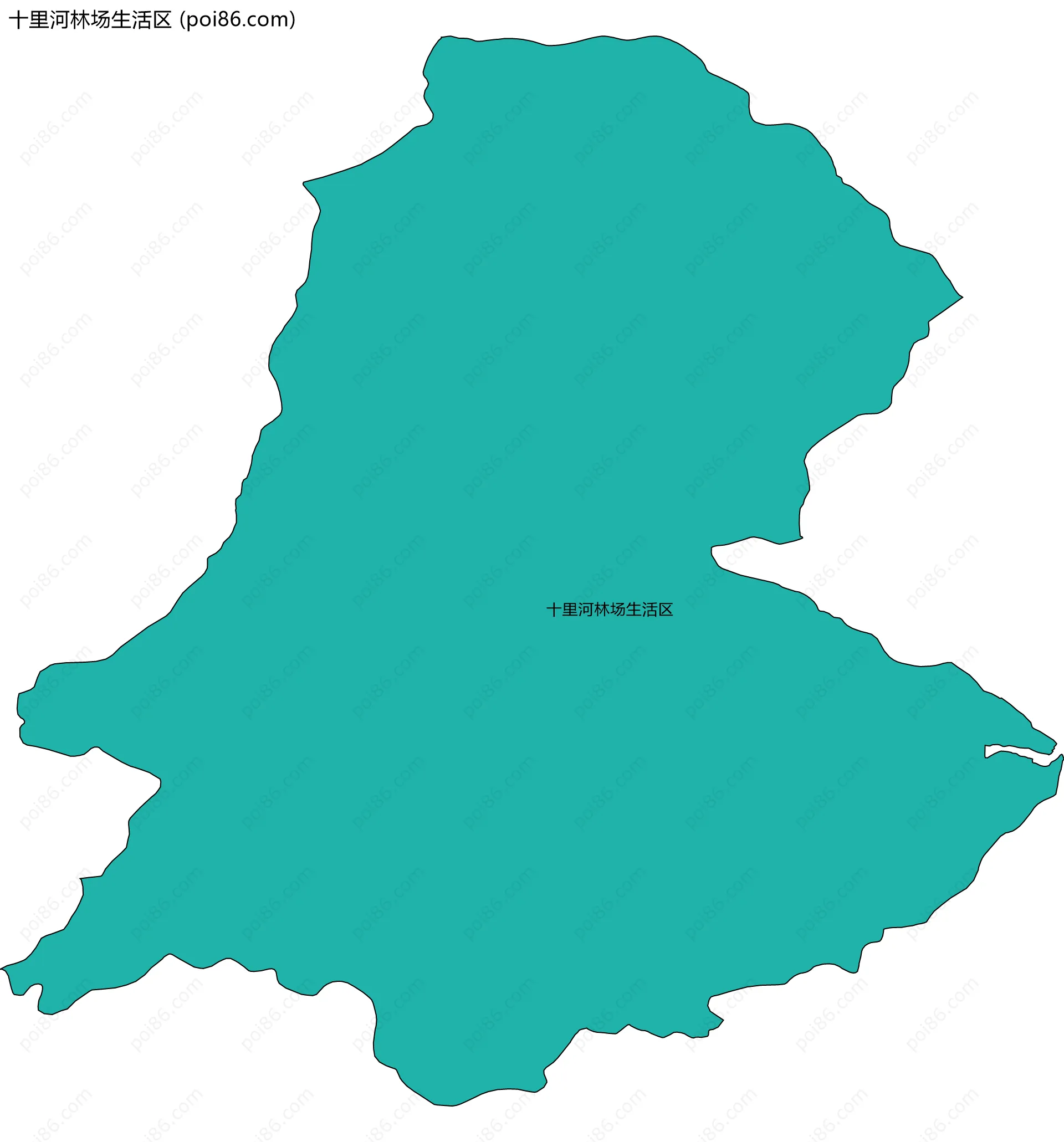 十里河林场生活区边界地图