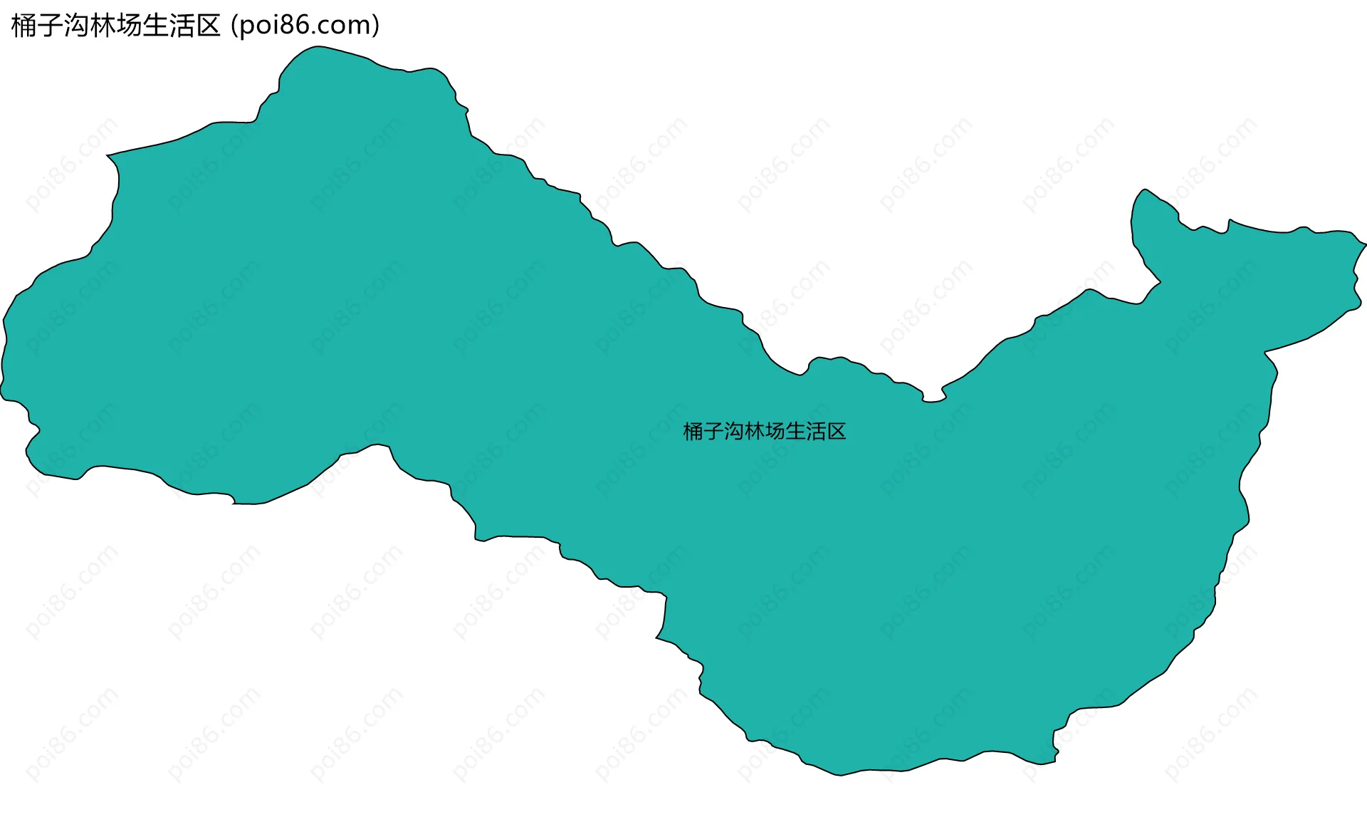 桶子沟林场生活区边界地图