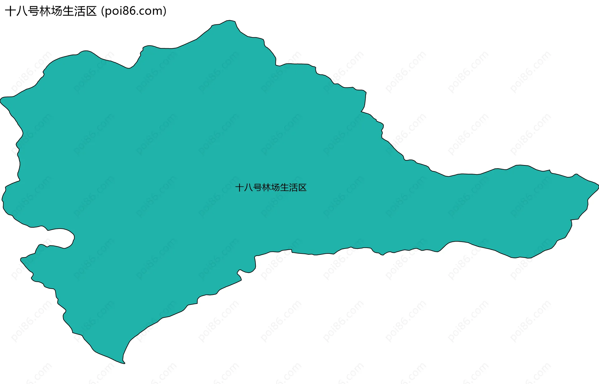 十八号林场生活区边界地图