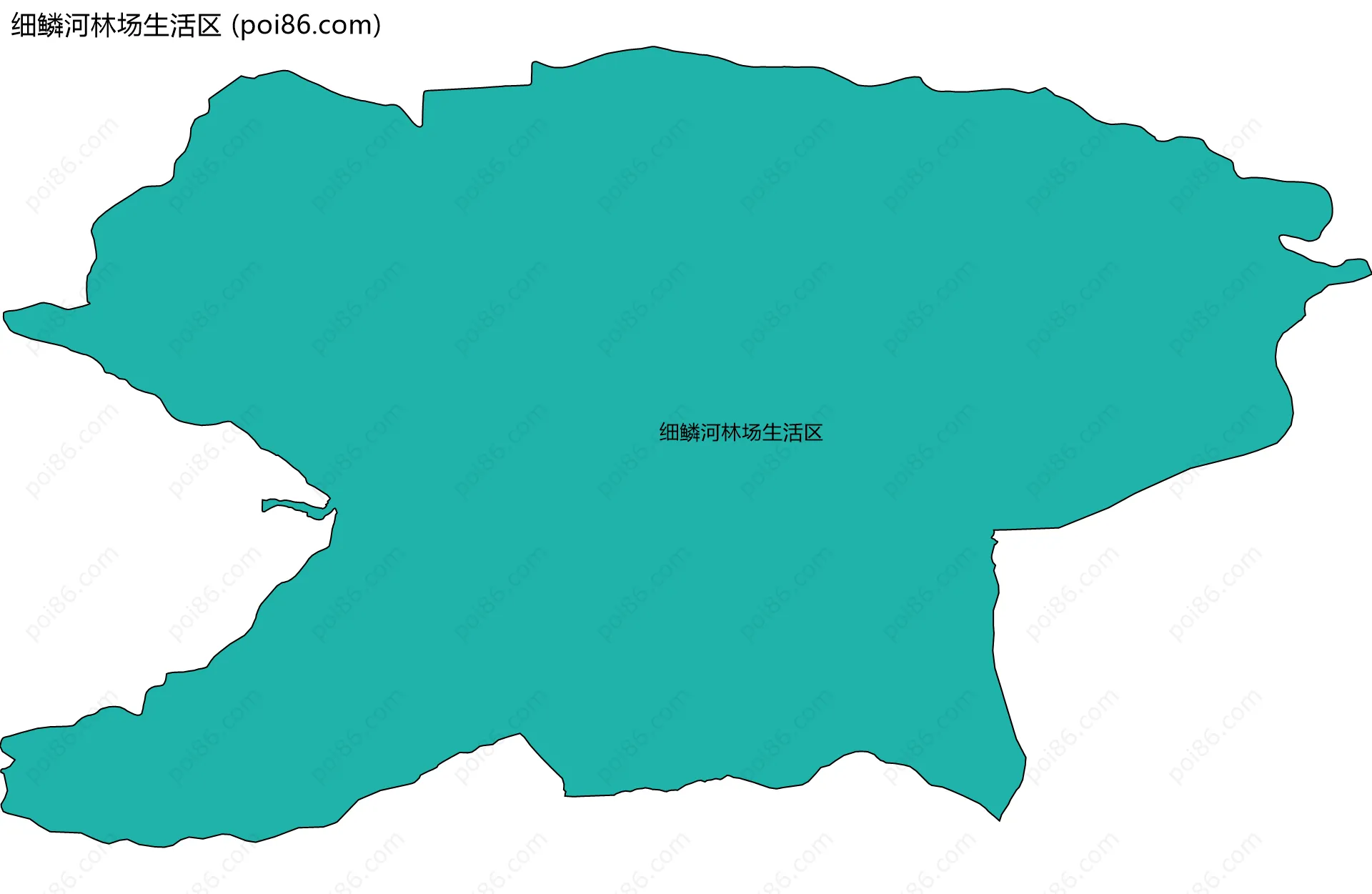 细鳞河林场生活区边界地图