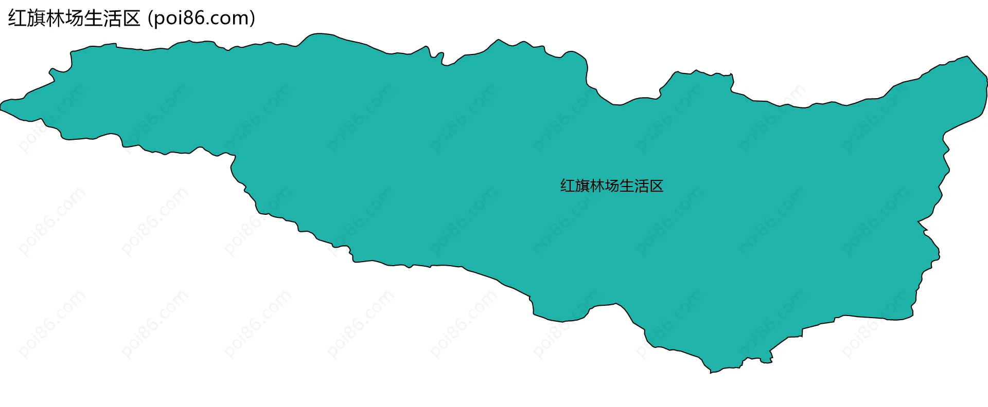 红旗林场生活区边界地图