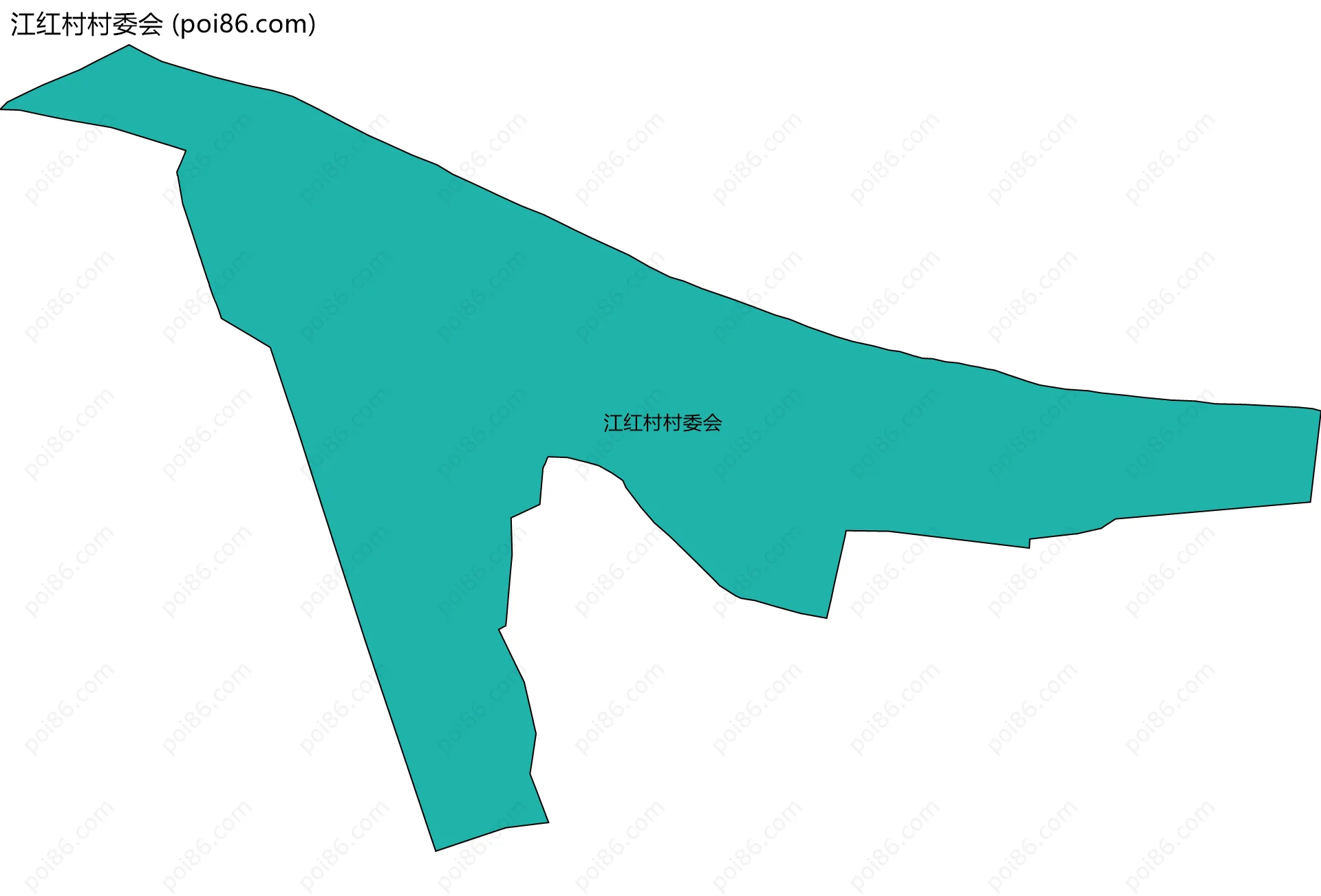 江红村村委会边界地图