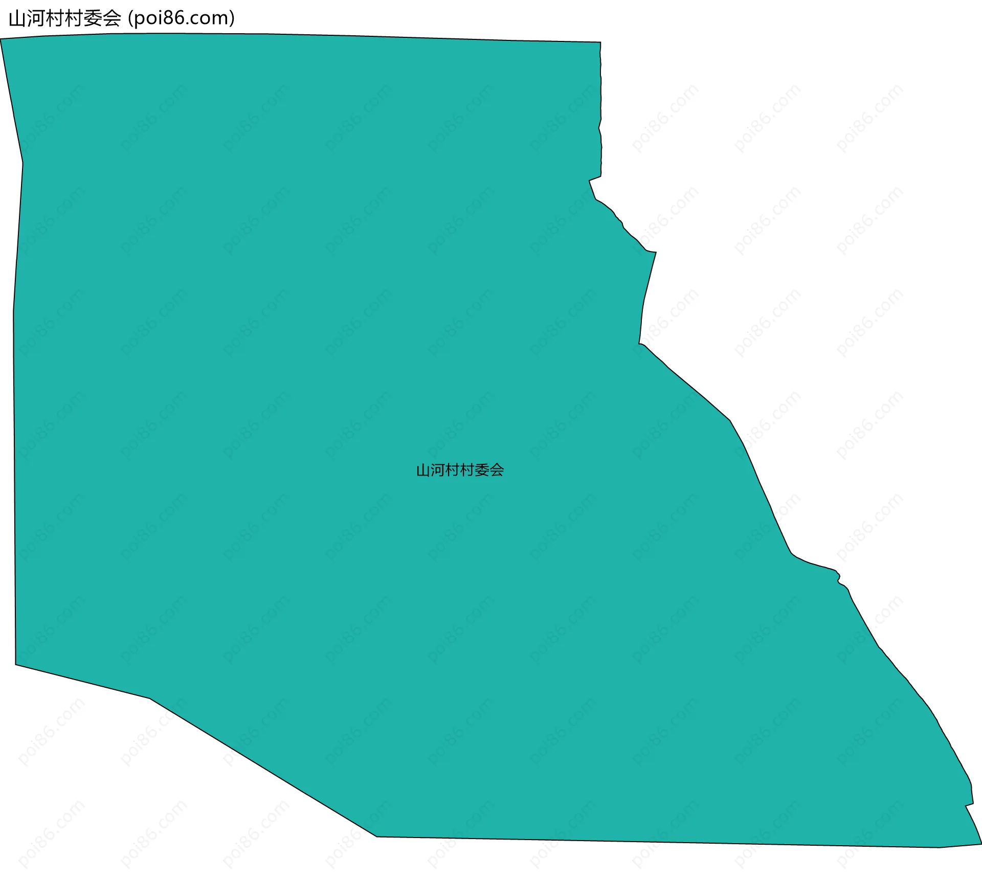 山河村村委会边界地图