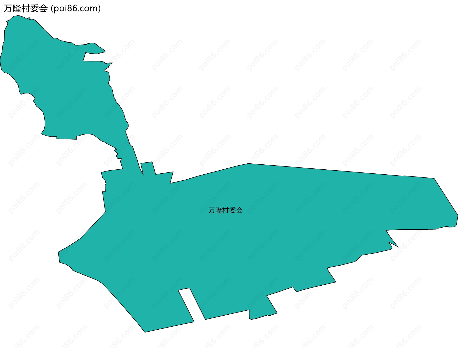 万隆村委会边界地图