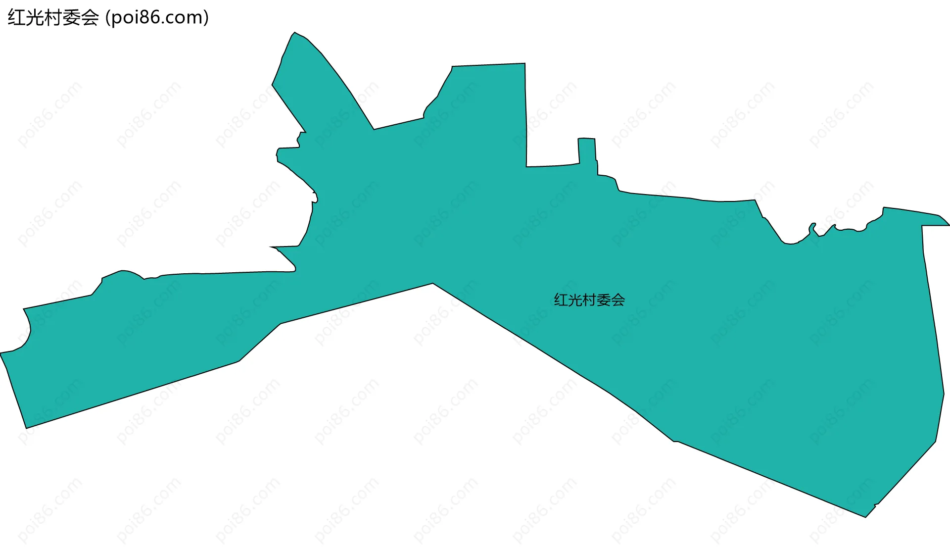 红光村委会边界地图