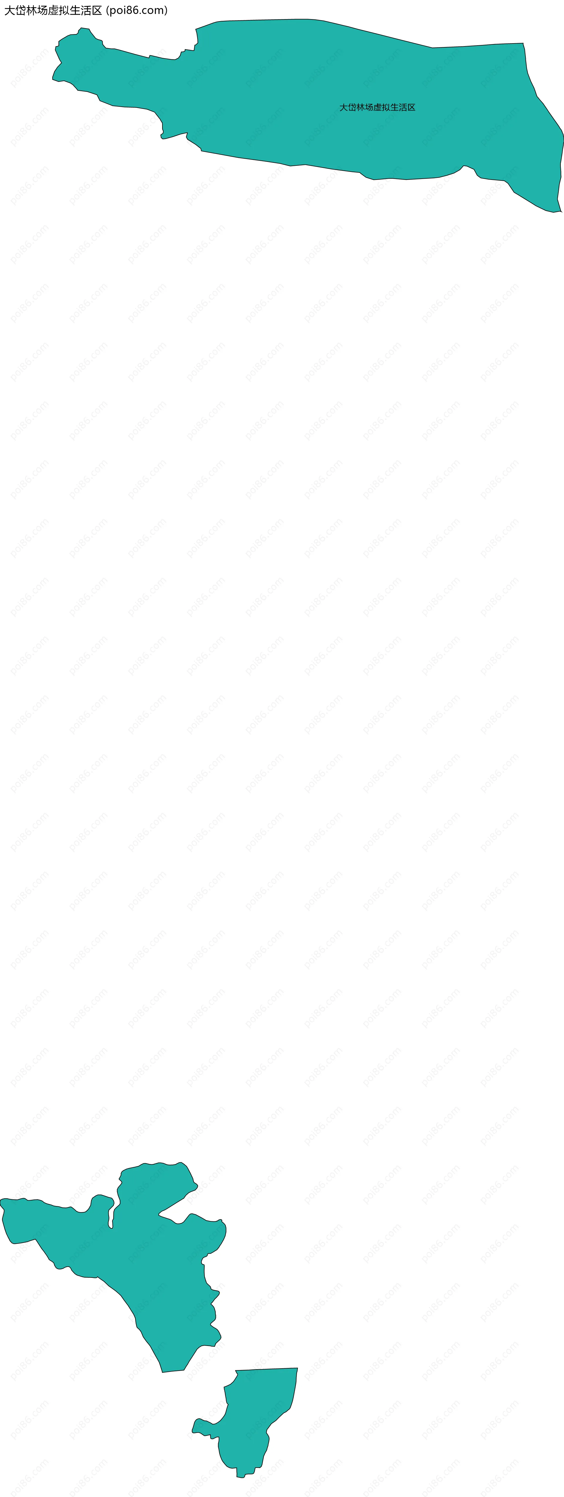 大岱林场虚拟生活区边界地图