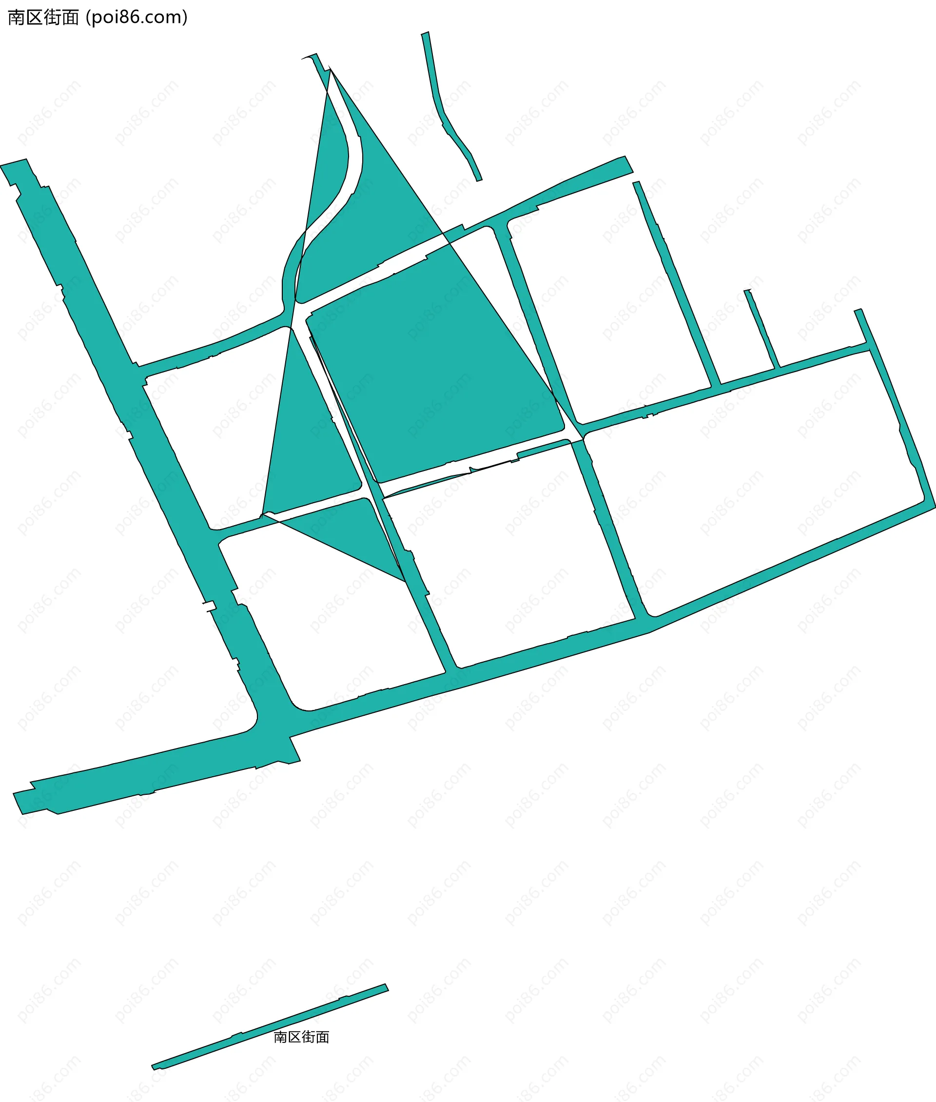 南区街面边界地图